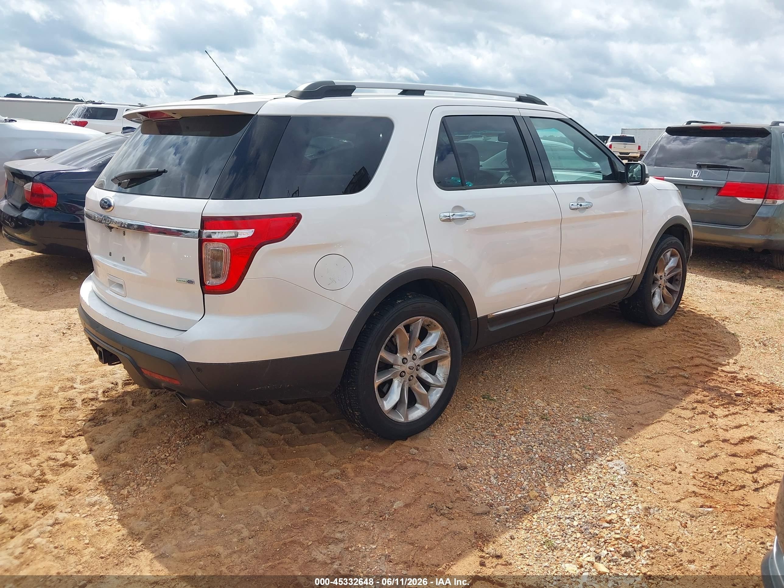 2015 Ford Explorer Limited White vin: 1FM5K8F82FGA47599