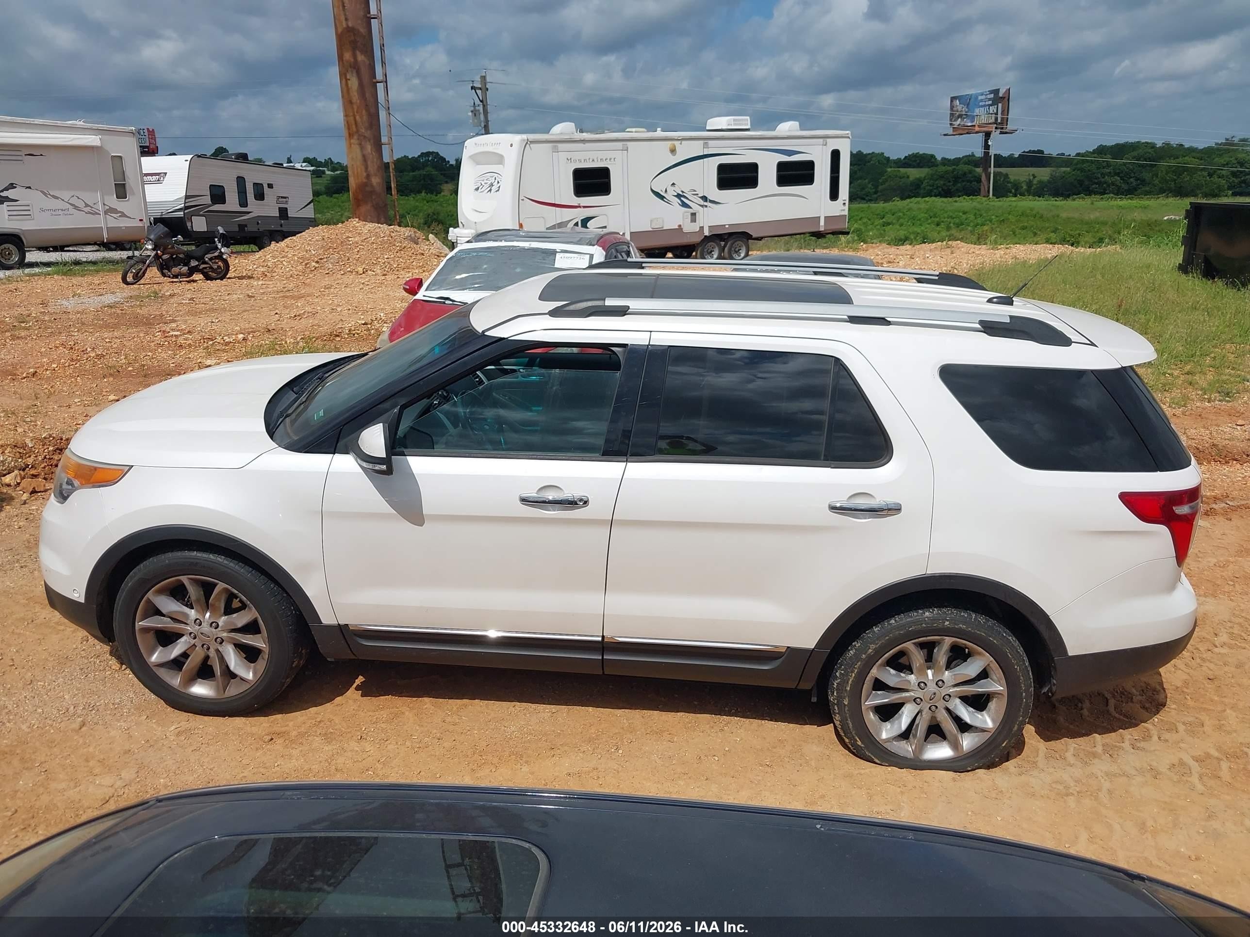 2015 Ford Explorer Limited White vin: 1FM5K8F82FGA47599