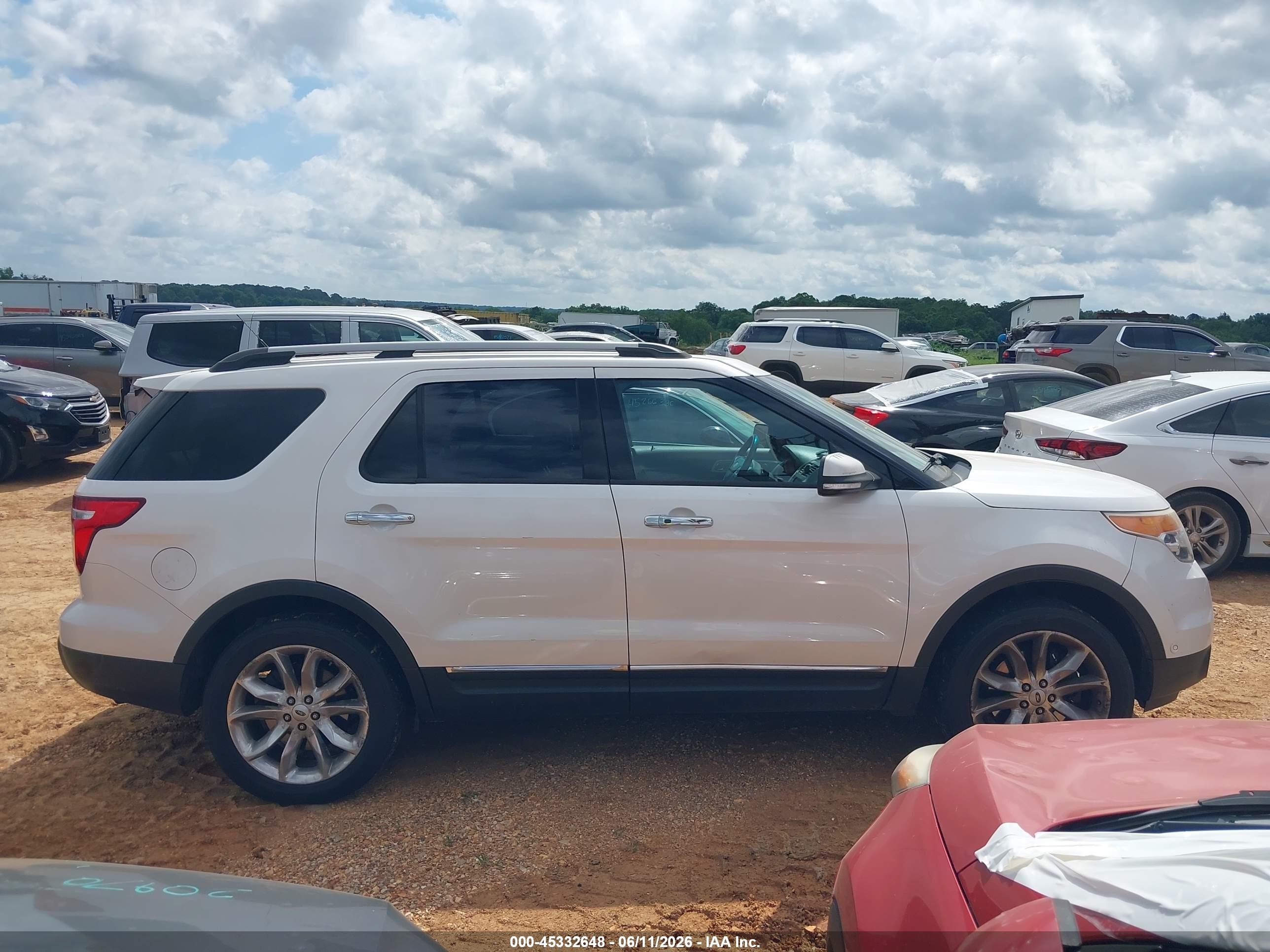 2015 Ford Explorer Limited White vin: 1FM5K8F82FGA47599