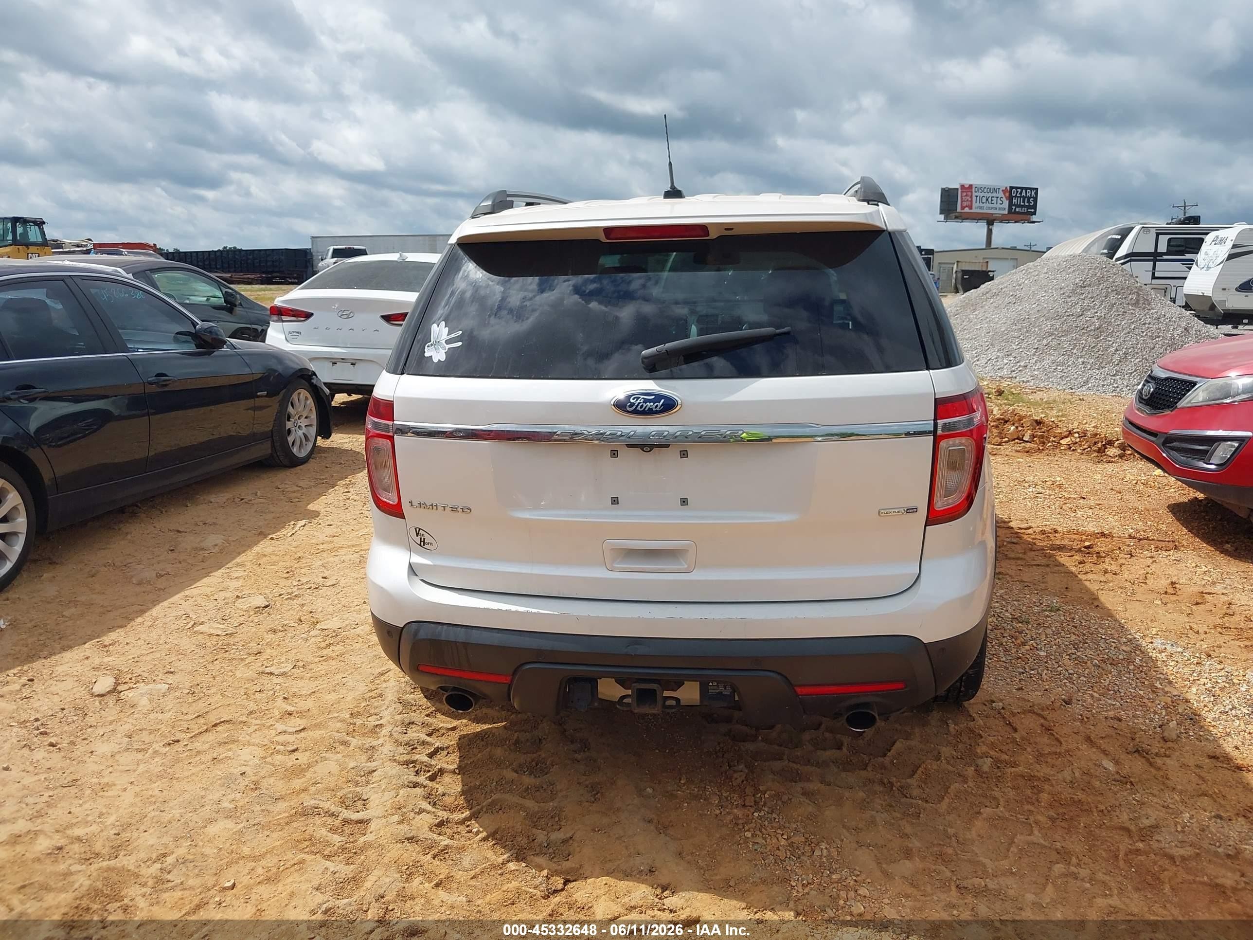2015 Ford Explorer Limited White vin: 1FM5K8F82FGA47599