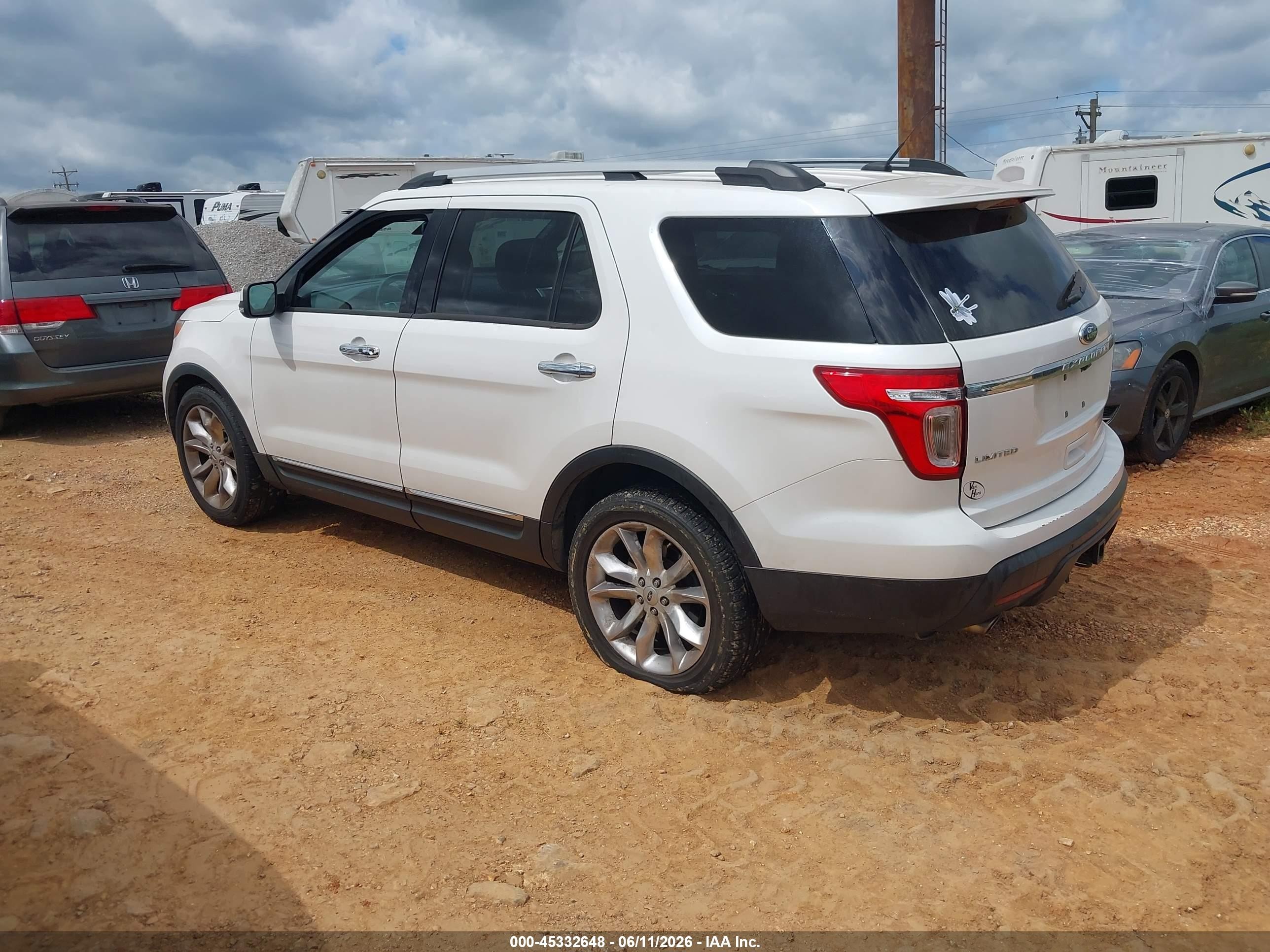 2015 Ford Explorer Limited White vin: 1FM5K8F82FGA47599