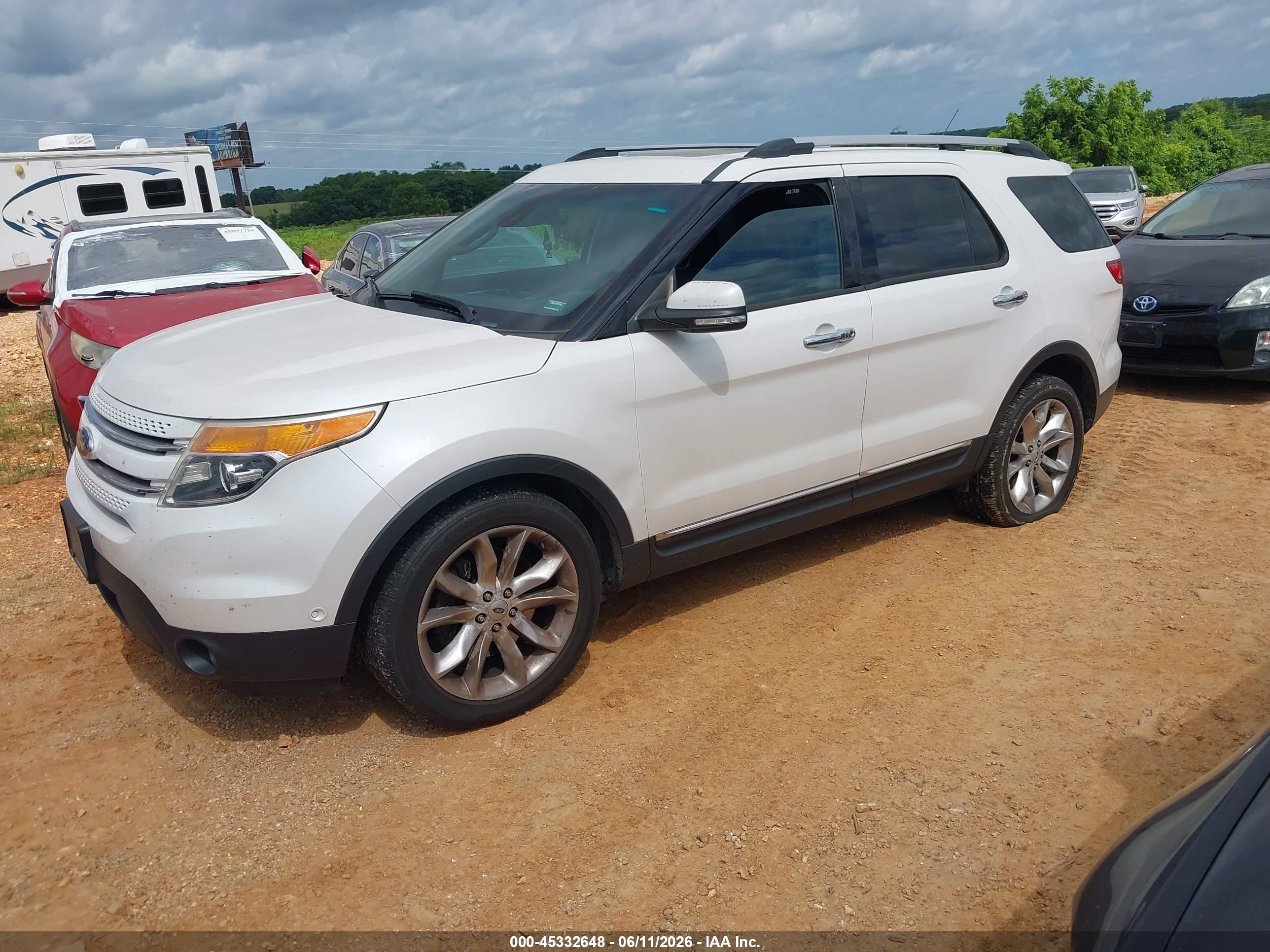 2015 Ford Explorer Limited White vin: 1FM5K8F82FGA47599
