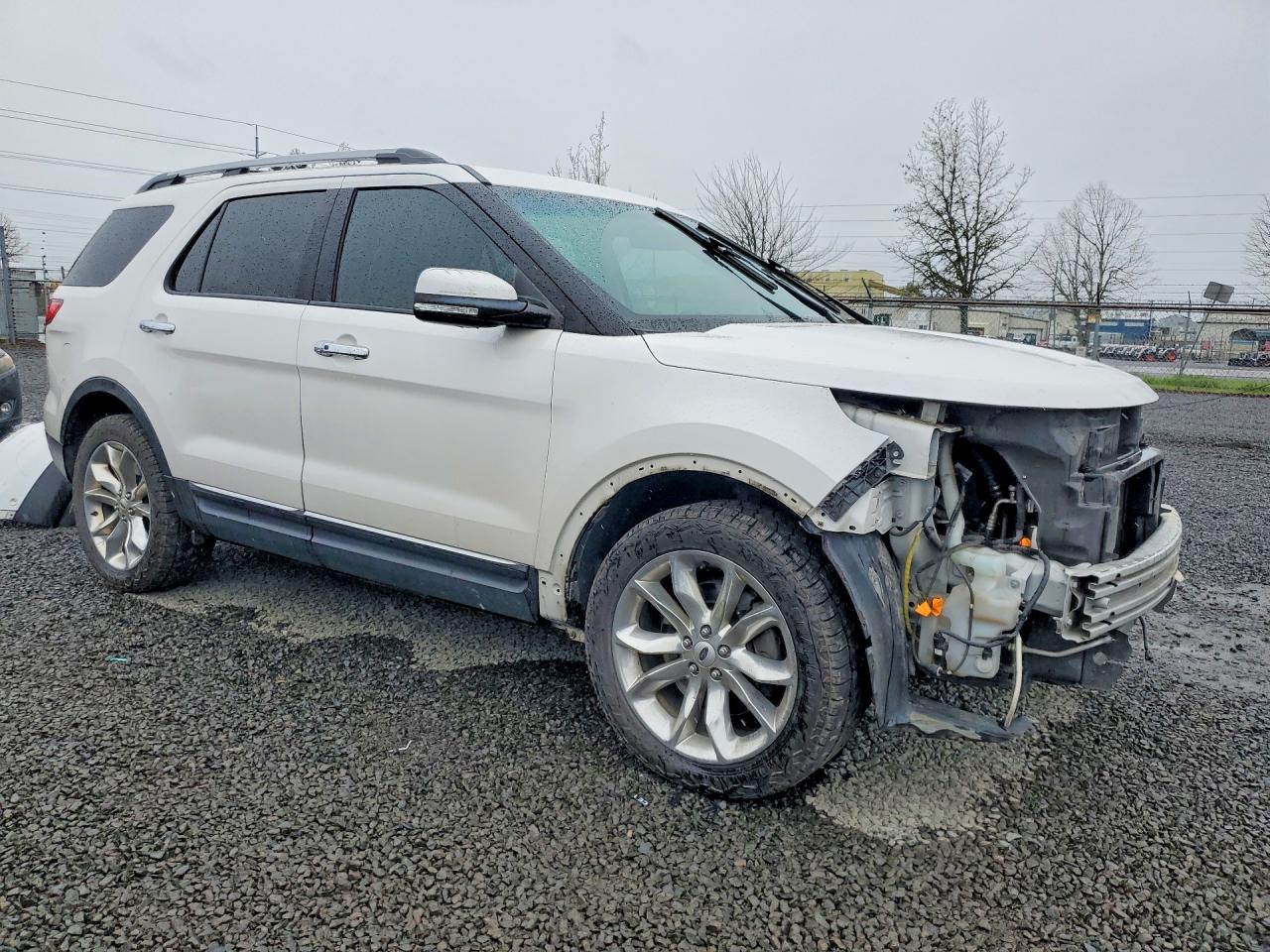 2015 Ford Explorer Limited White vin: 1FM5K8F82FGC38455