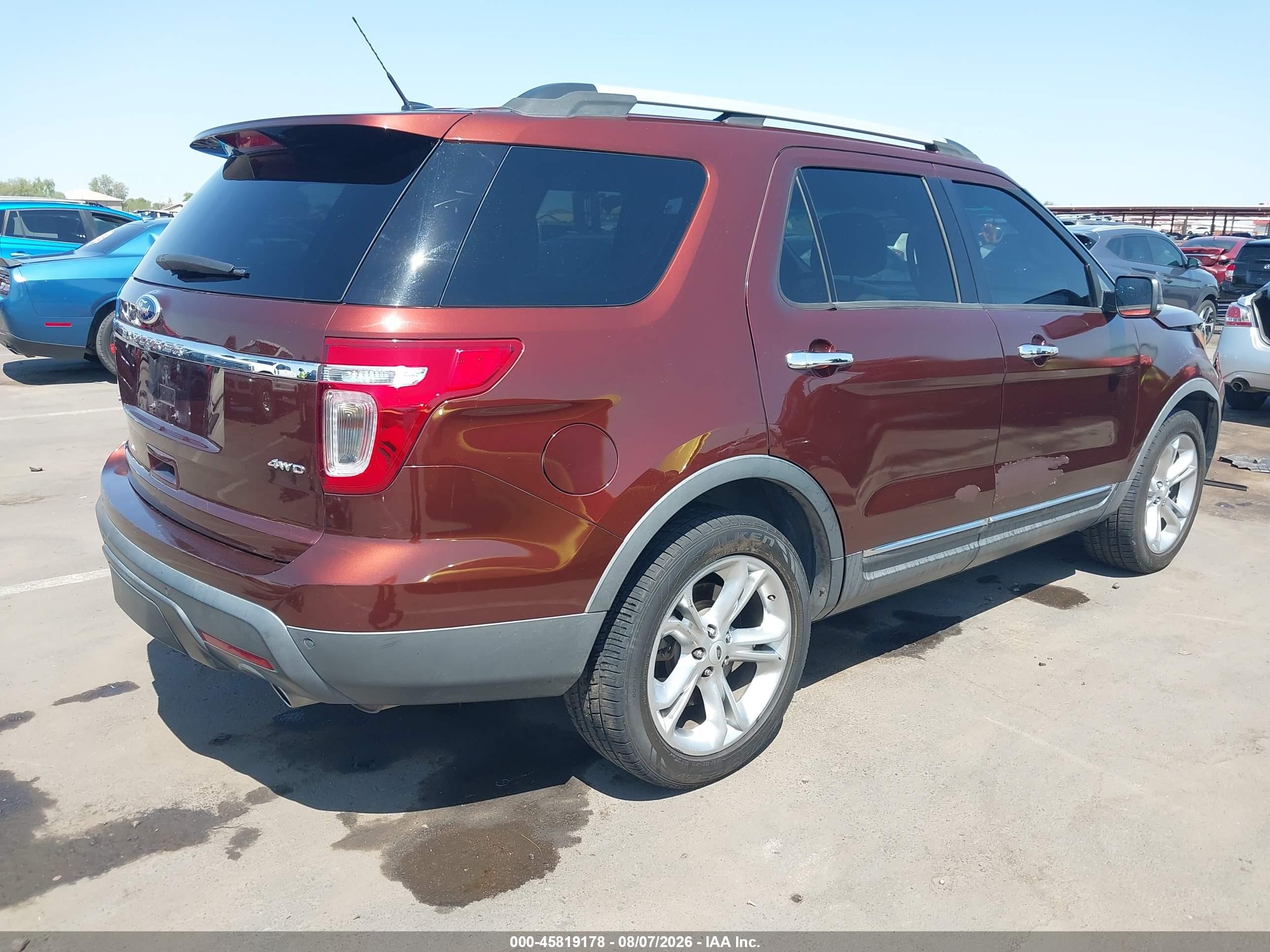 2015 Ford Explorer Limited Red vin: 1FM5K8F82FGC40481