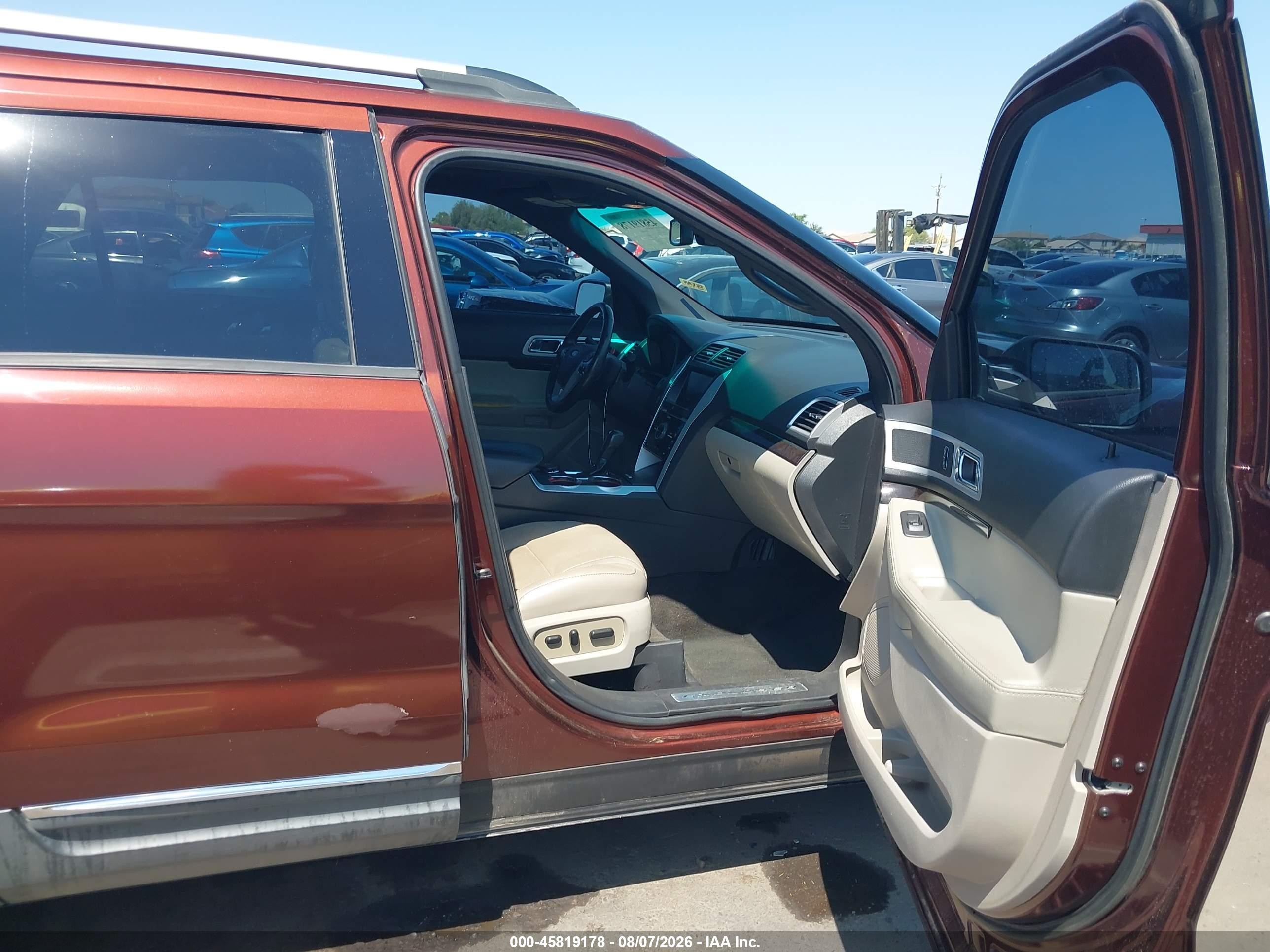 2015 Ford Explorer Limited Red vin: 1FM5K8F82FGC40481