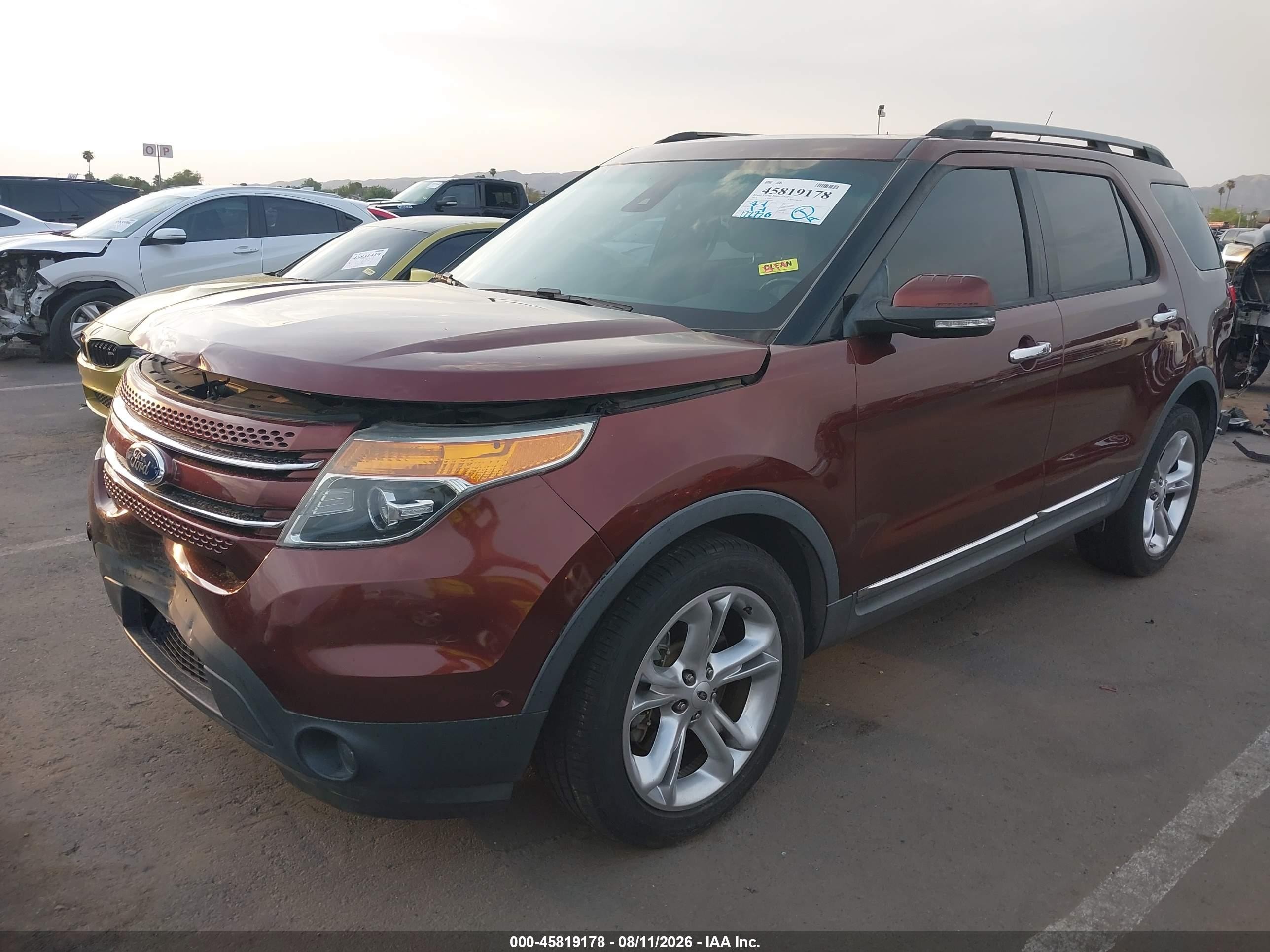 2015 Ford Explorer Limited Red vin: 1FM5K8F82FGC40481