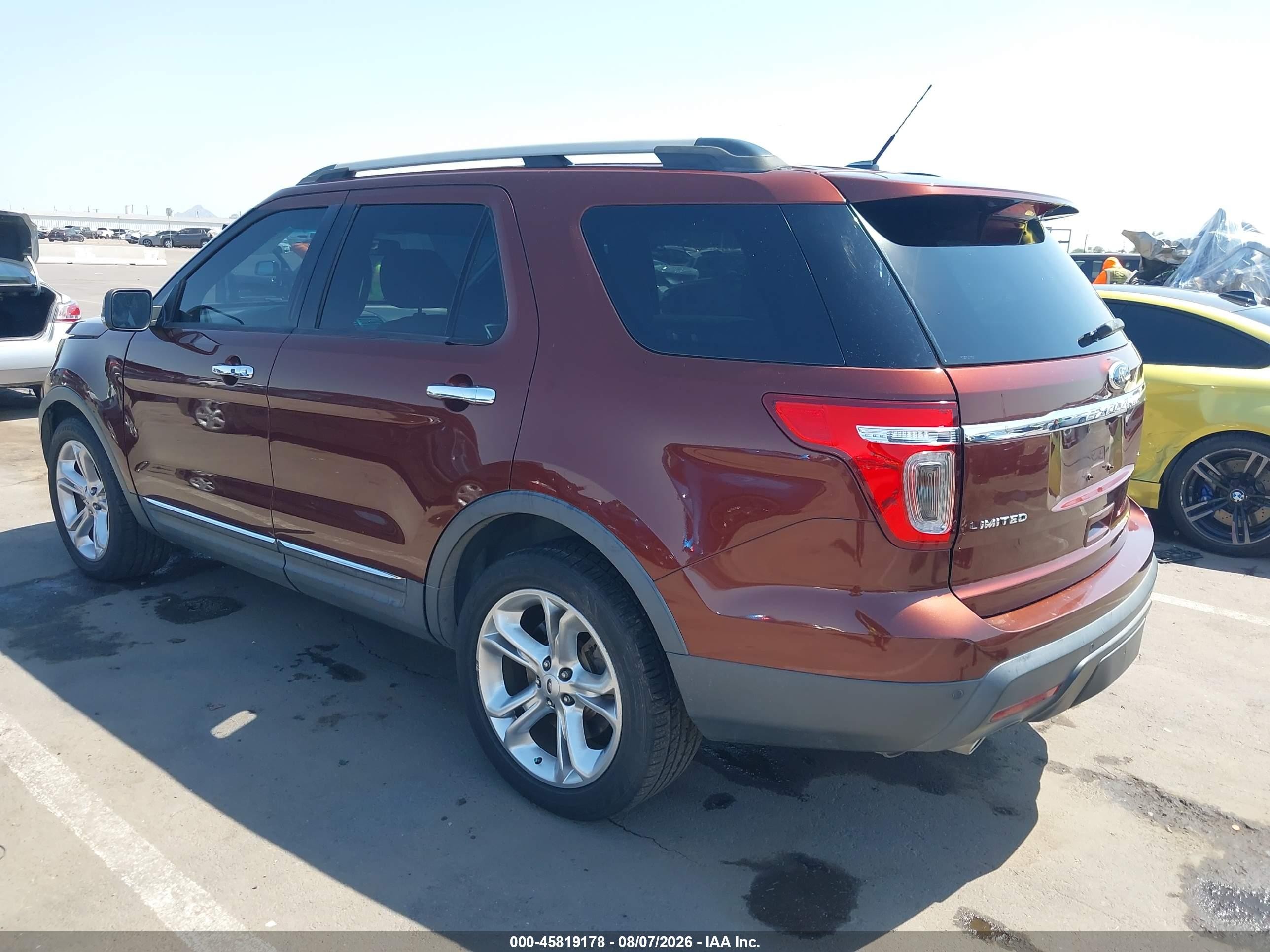 2015 Ford Explorer Limited Red vin: 1FM5K8F82FGC40481