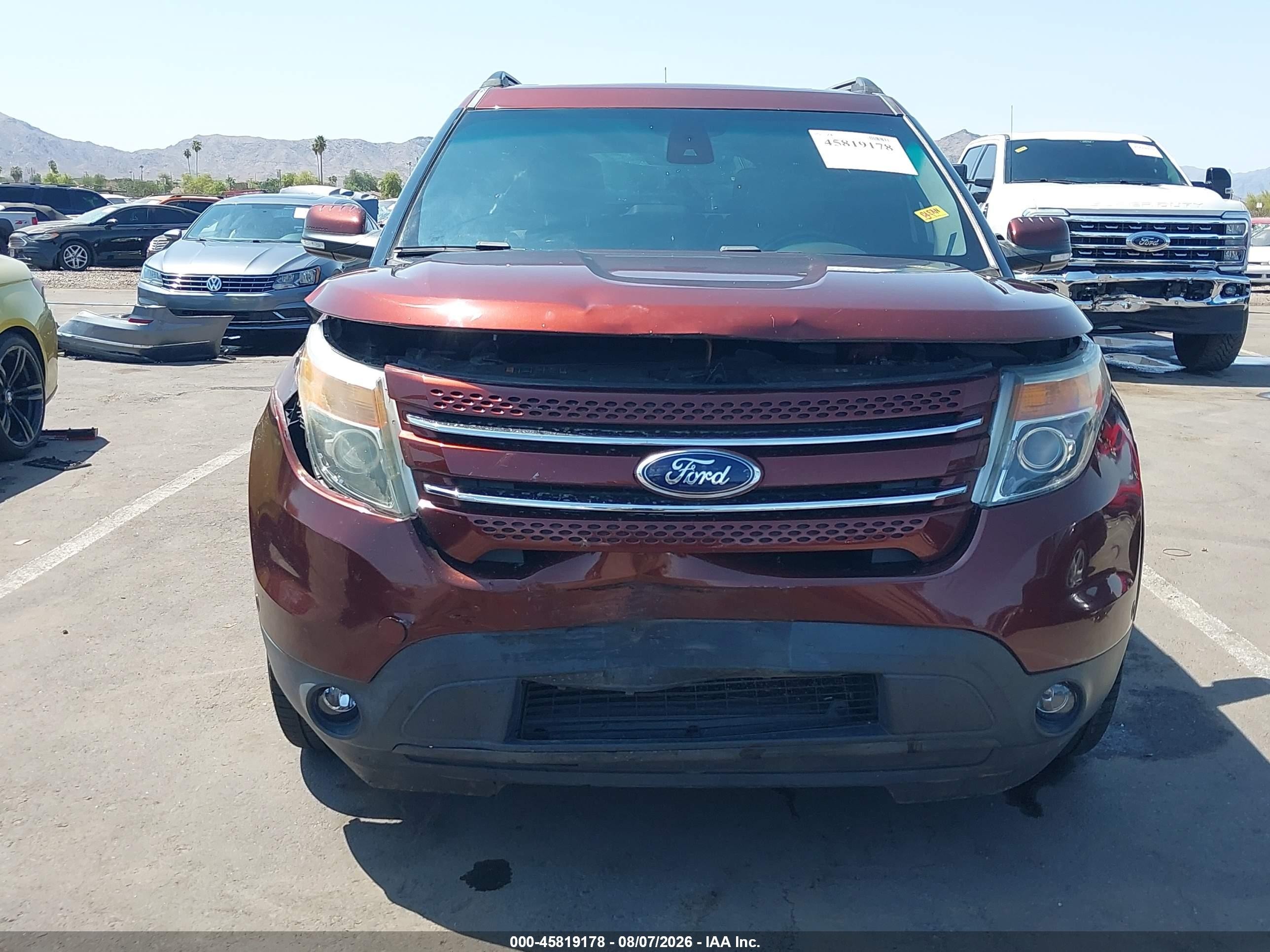 2015 Ford Explorer Limited Red vin: 1FM5K8F82FGC40481