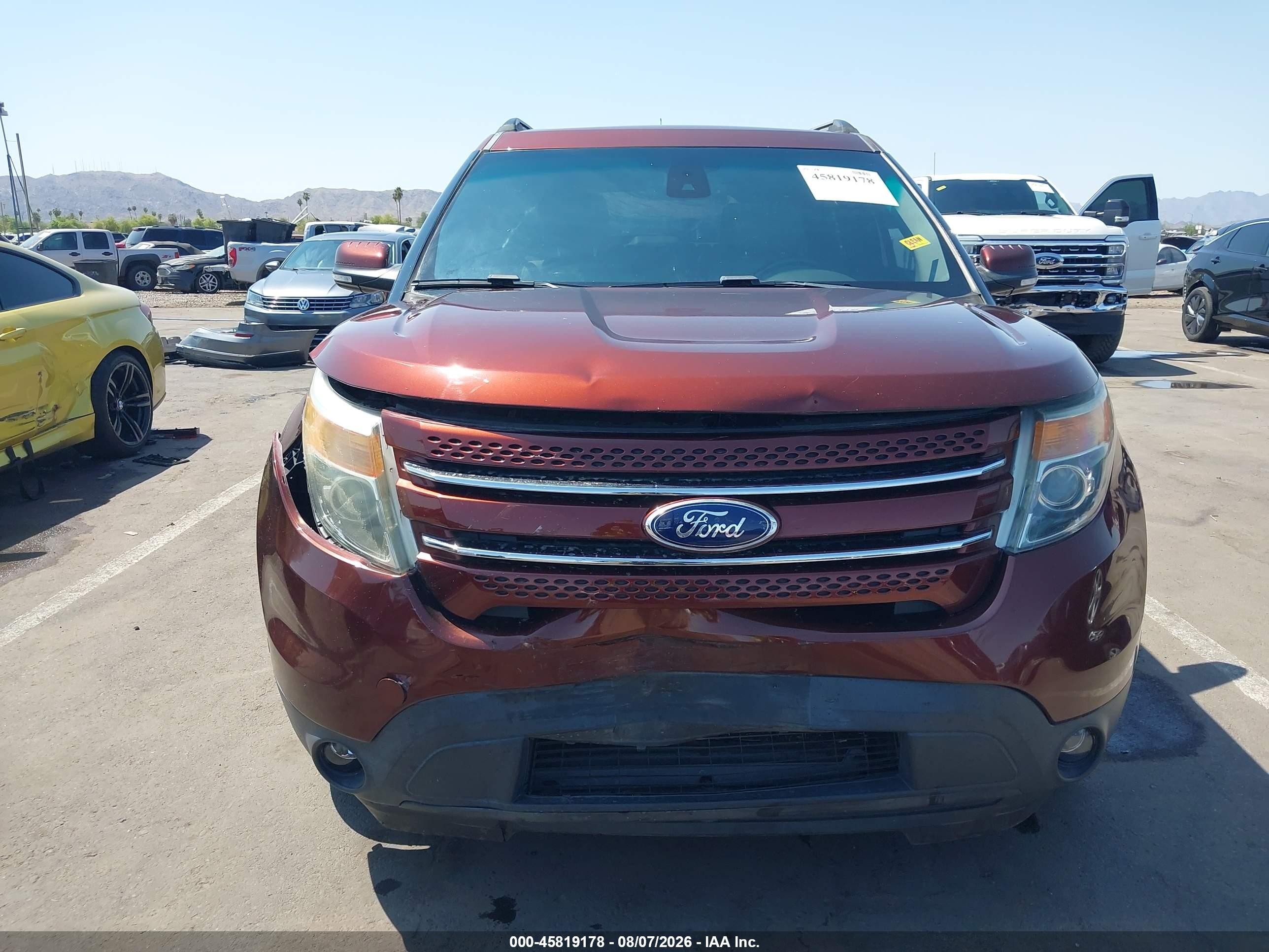 2015 Ford Explorer Limited Red vin: 1FM5K8F82FGC40481