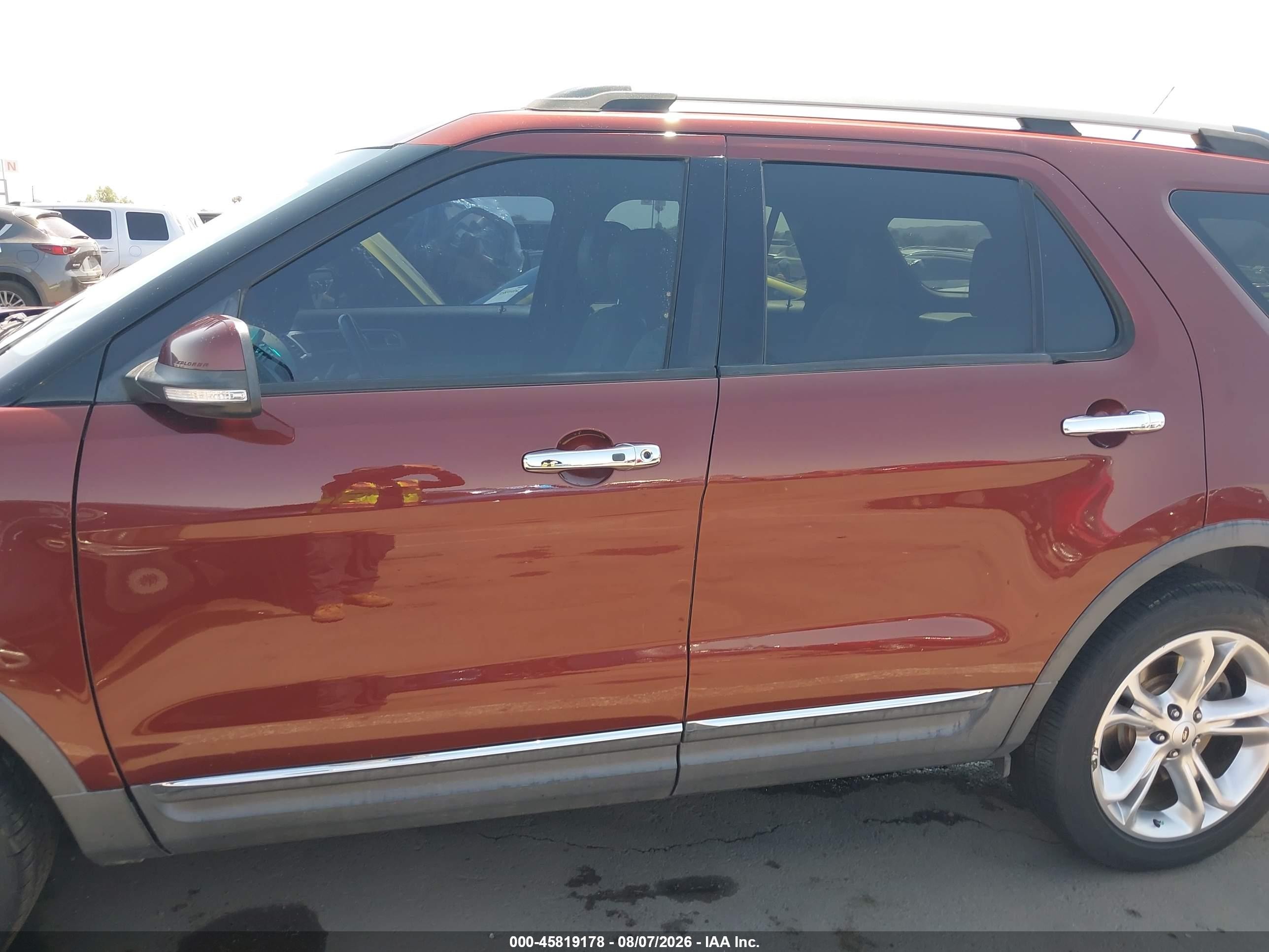 2015 Ford Explorer Limited Red vin: 1FM5K8F82FGC40481