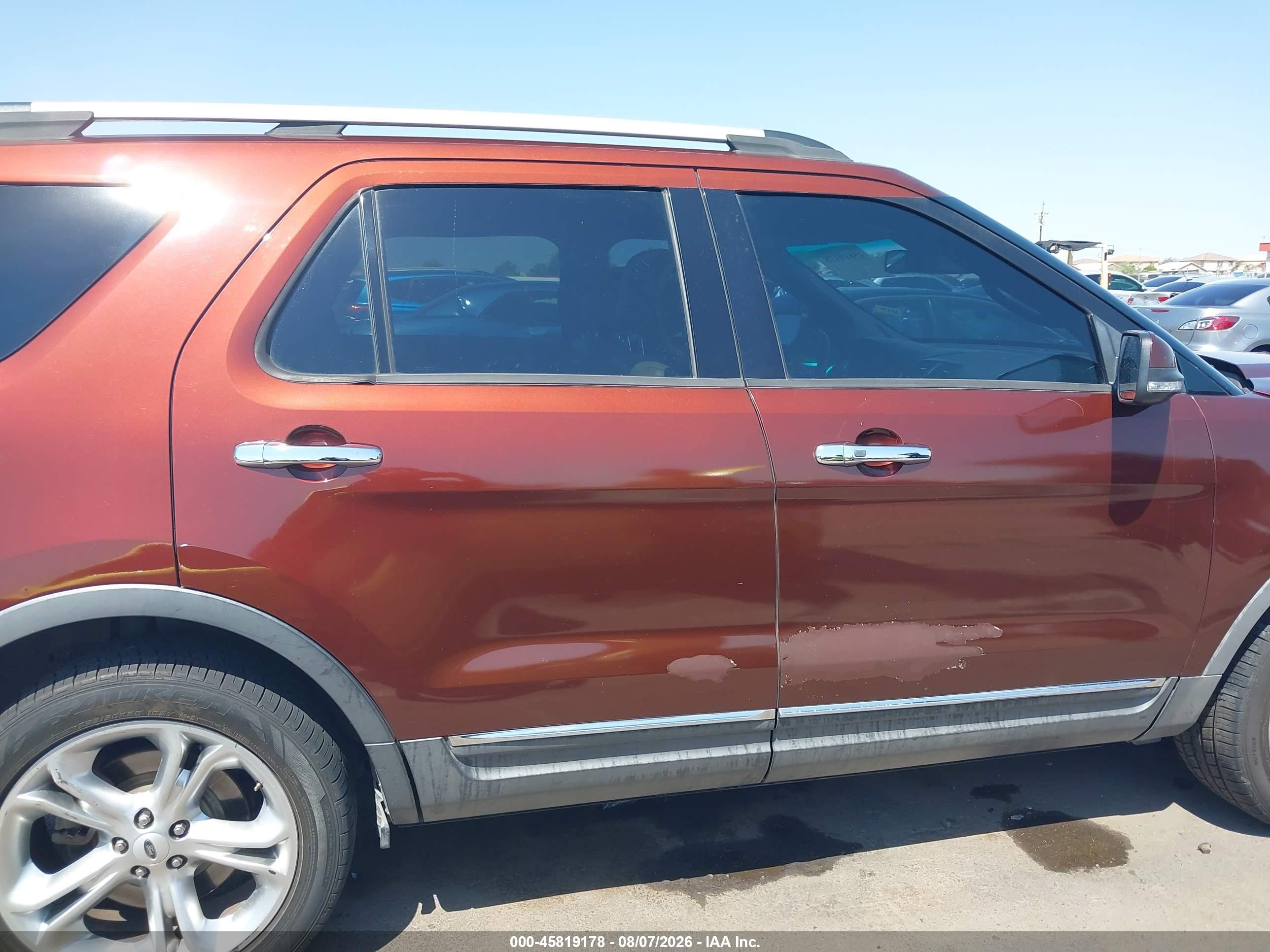 2015 Ford Explorer Limited Red vin: 1FM5K8F82FGC40481