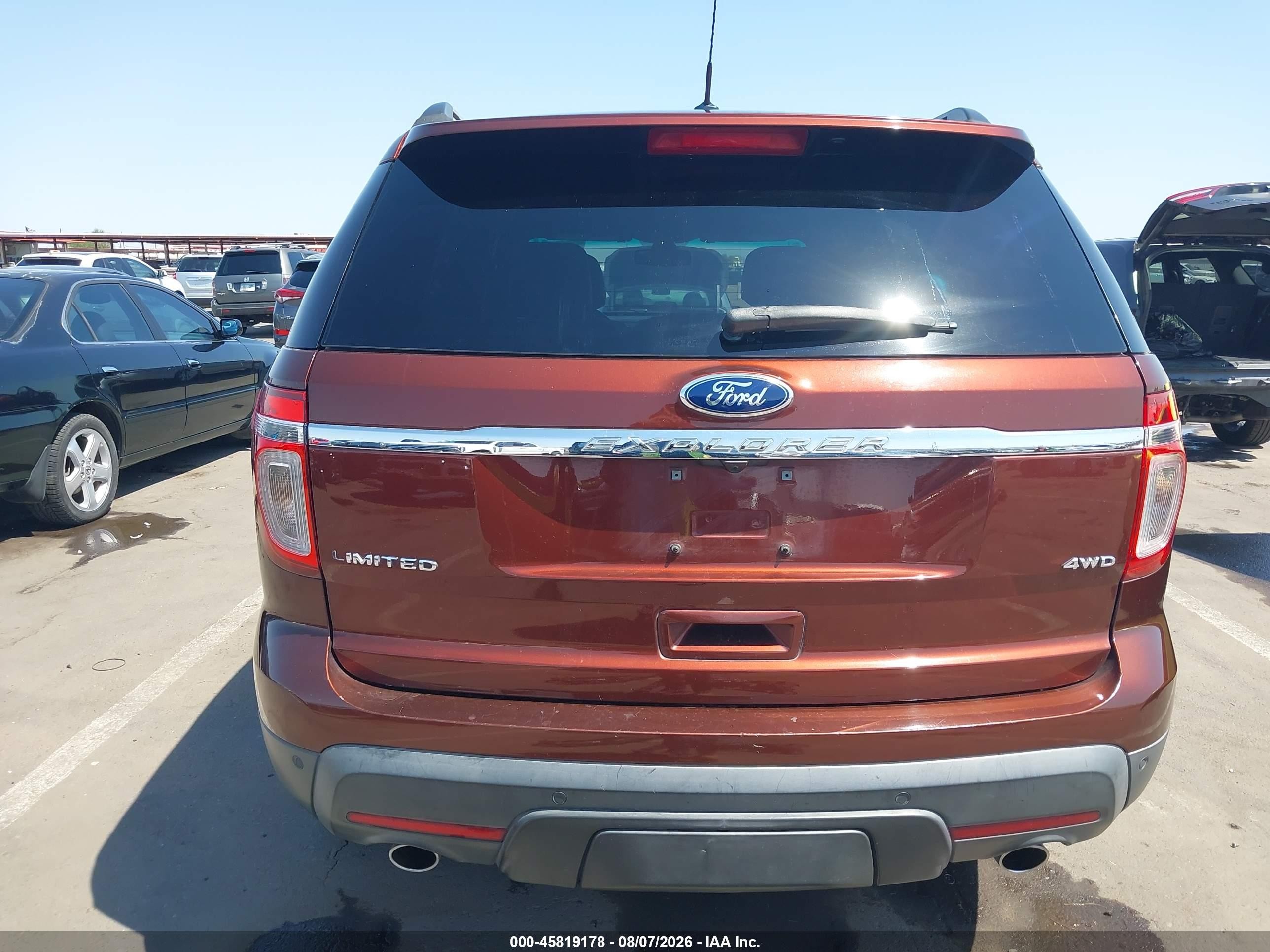 2015 Ford Explorer Limited Red vin: 1FM5K8F82FGC40481