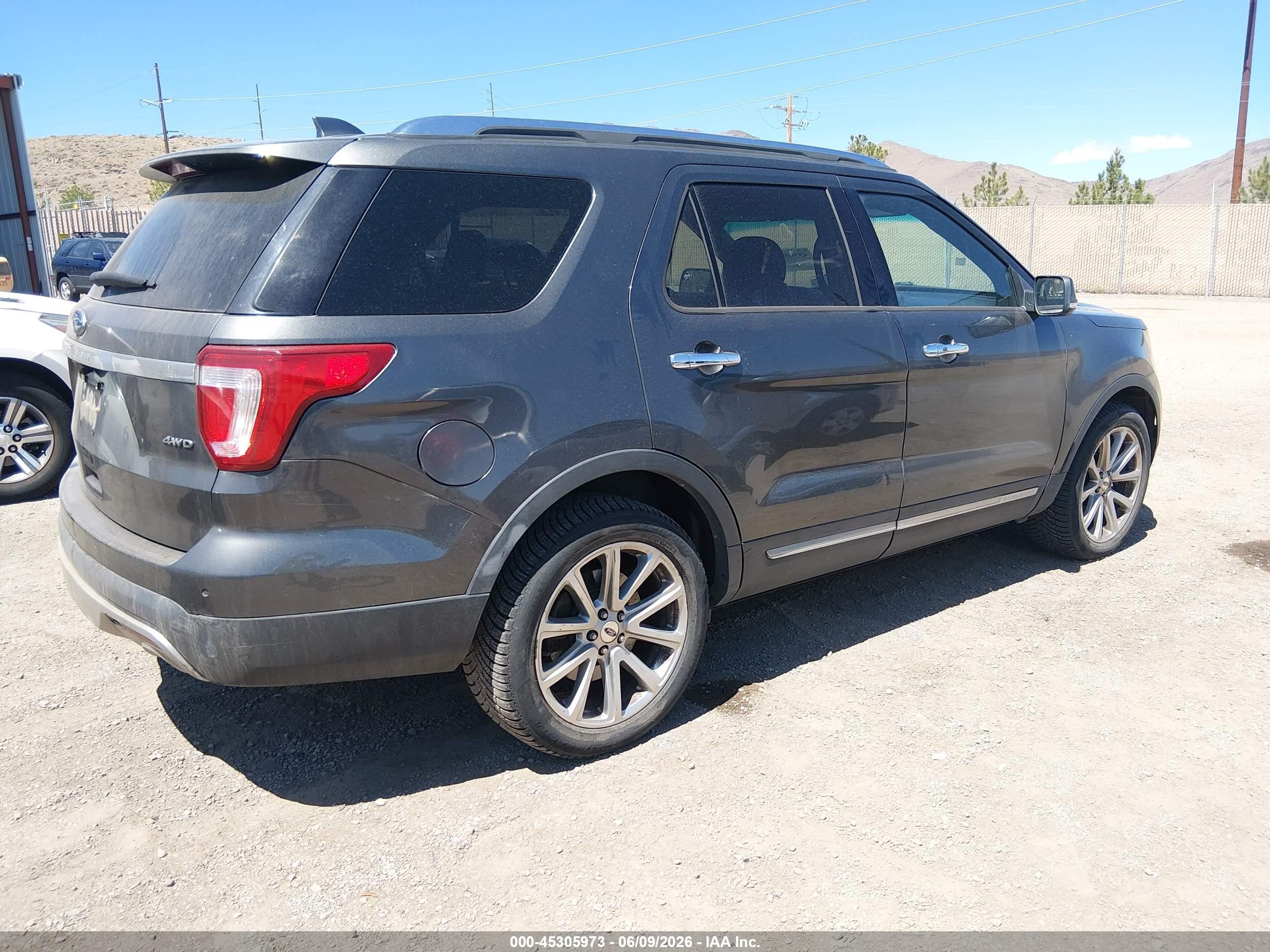 2016 Ford Explorer Limited Black vin: 1FM5K8F82GGC49831