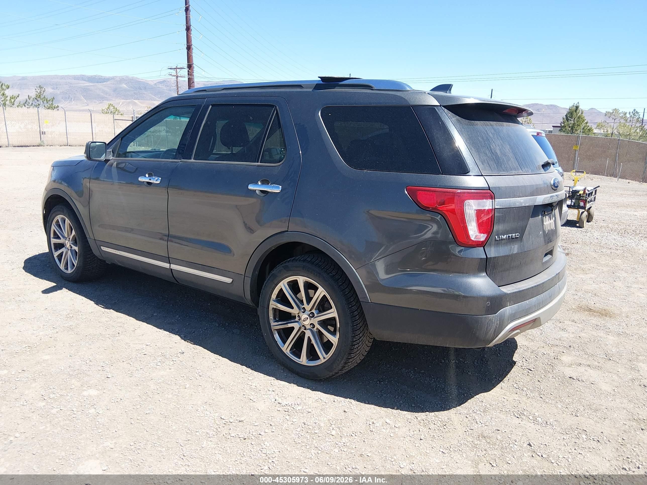 2016 Ford Explorer Limited Black vin: 1FM5K8F82GGC49831