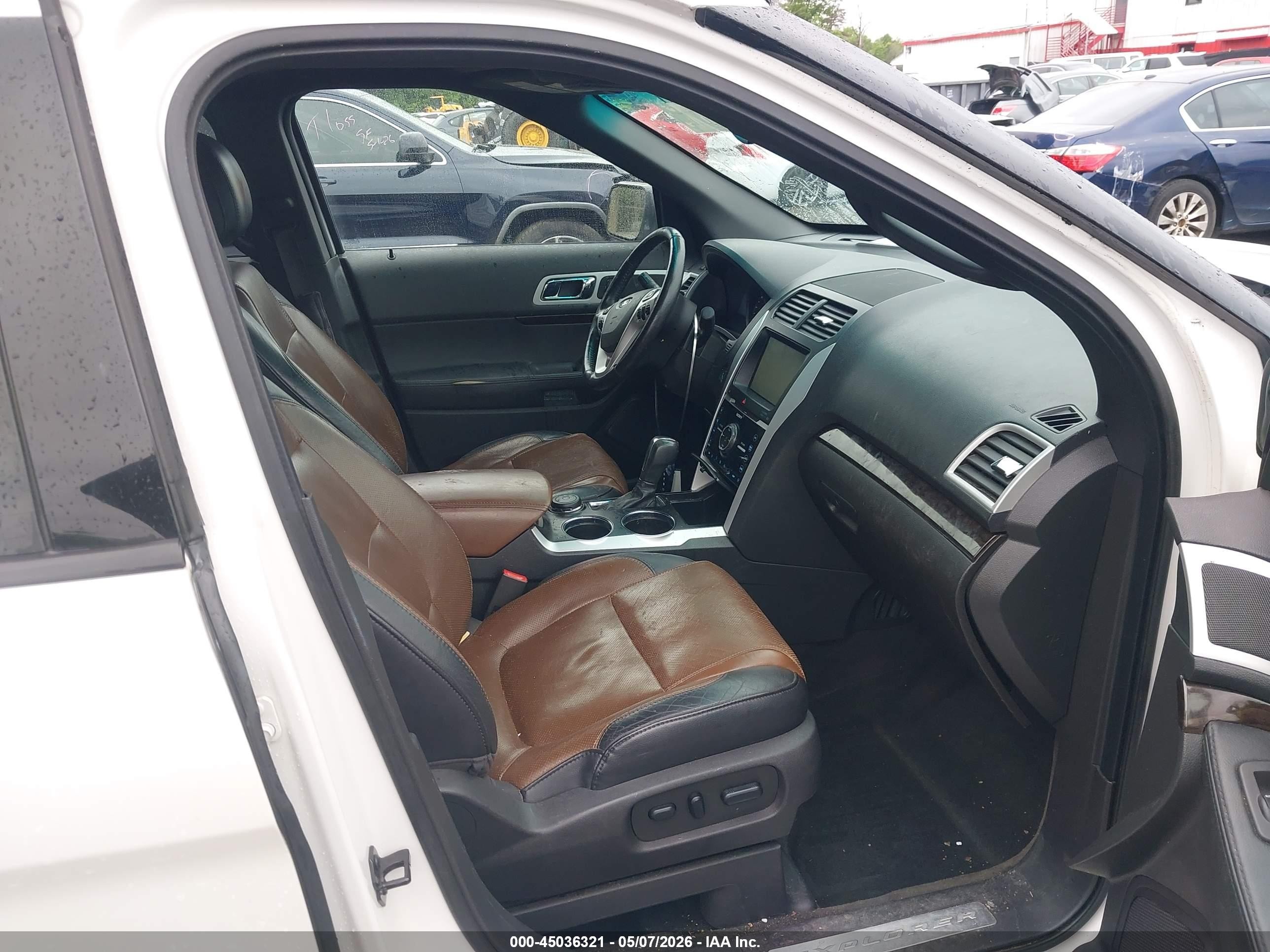 2013 Ford Explorer Limited White vin: 1FM5K8F83DGA29433