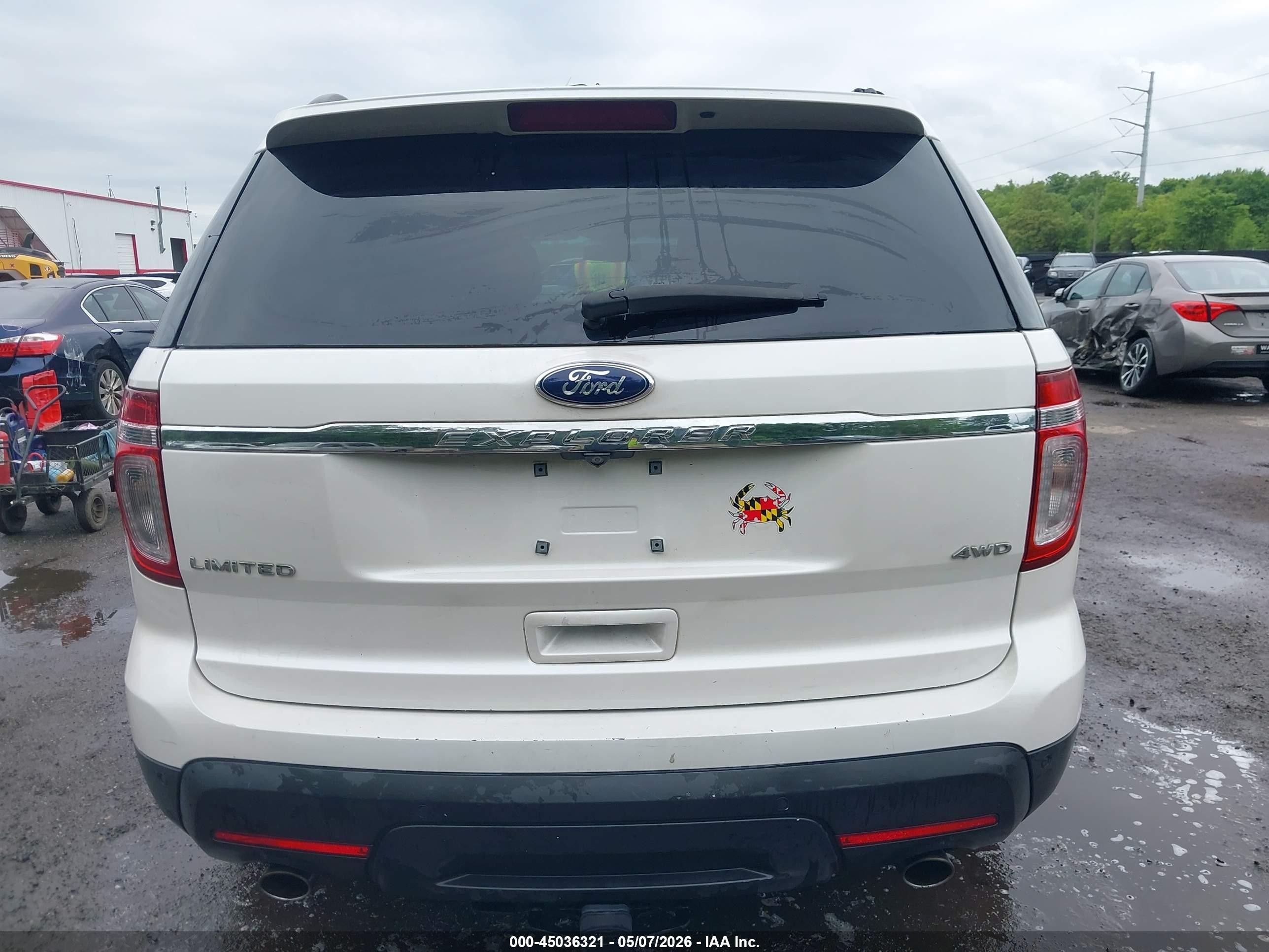 2013 Ford Explorer Limited White vin: 1FM5K8F83DGA29433