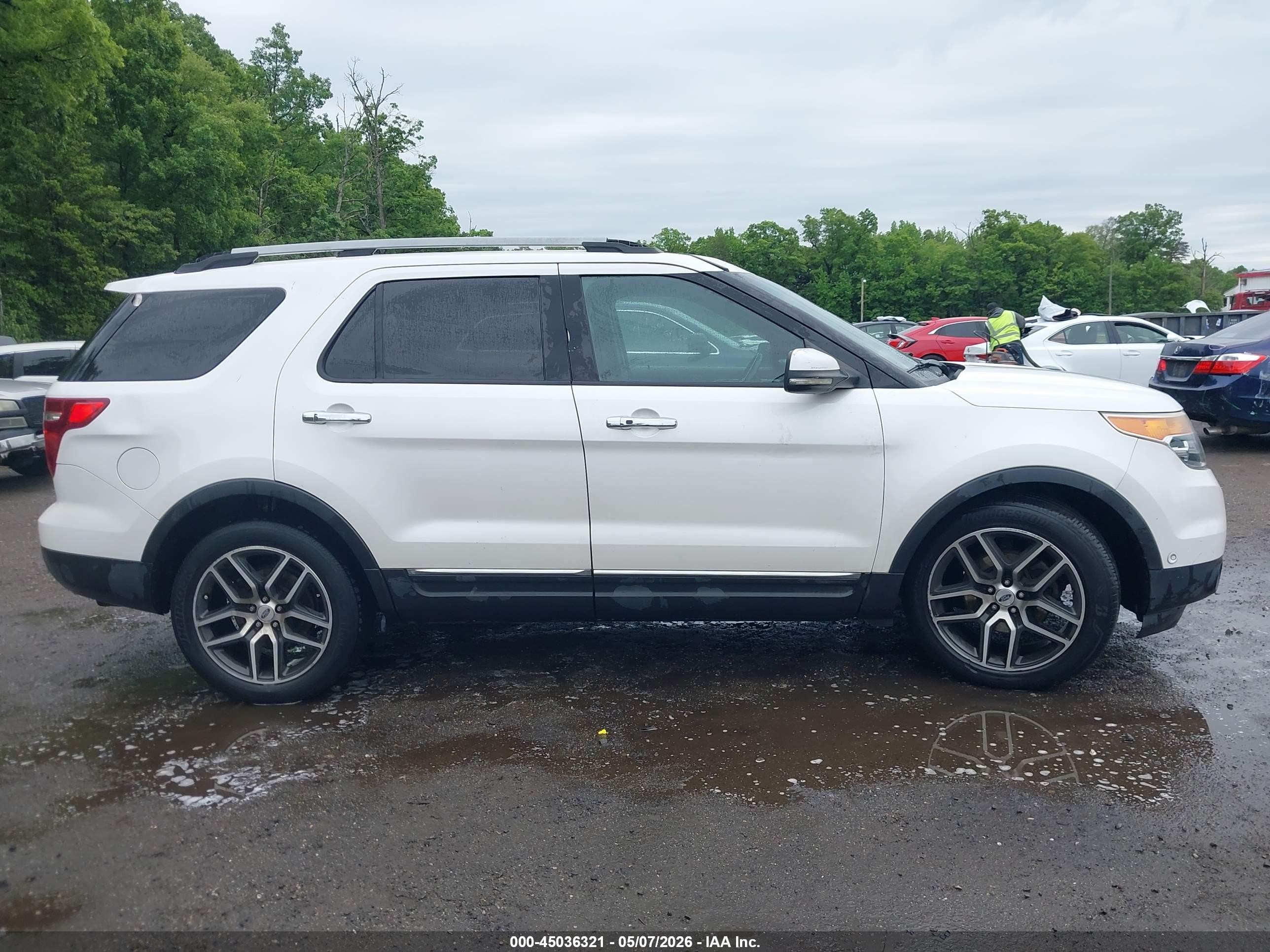2013 Ford Explorer Limited White vin: 1FM5K8F83DGA29433