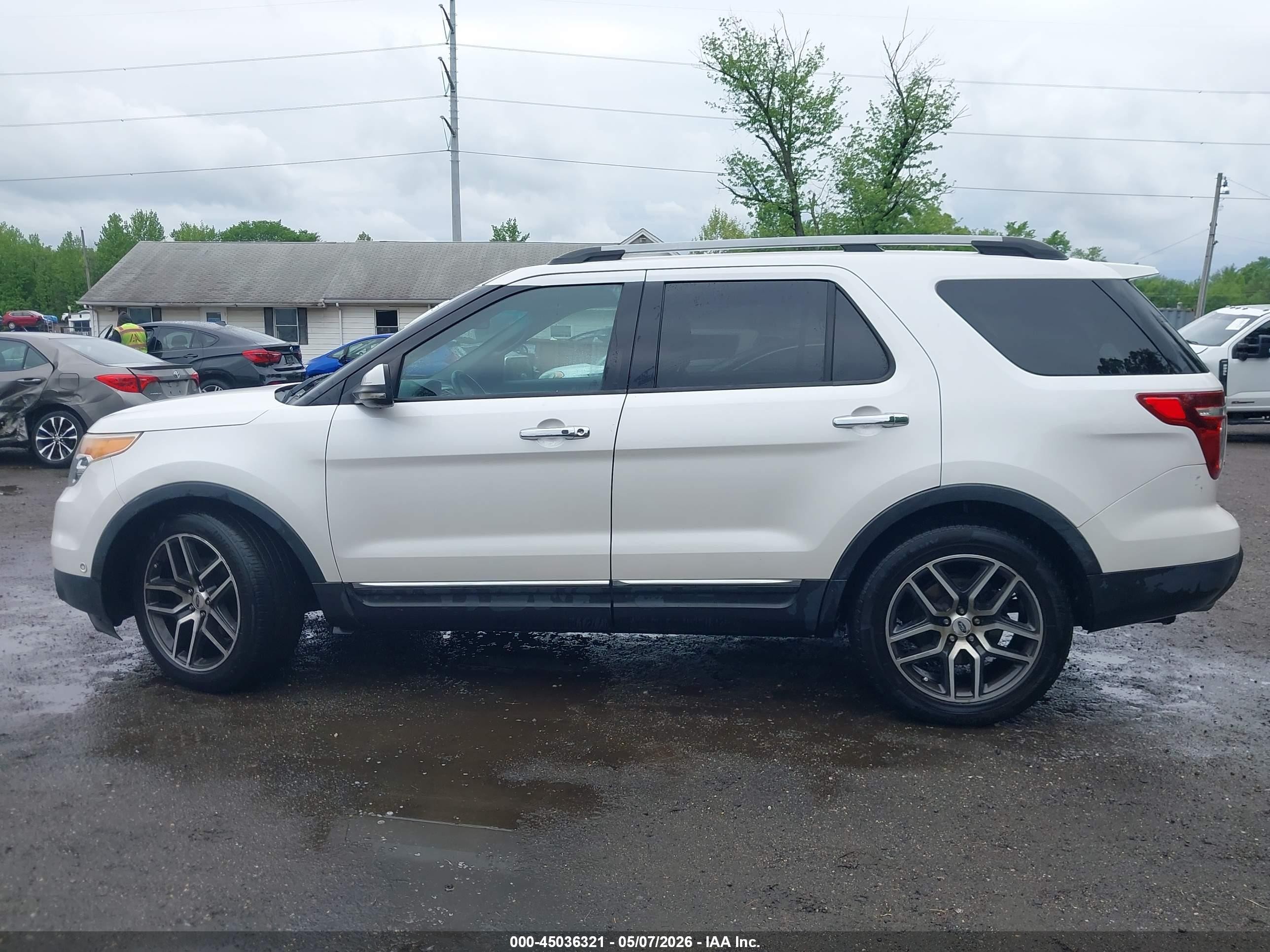 2013 Ford Explorer Limited White vin: 1FM5K8F83DGA29433