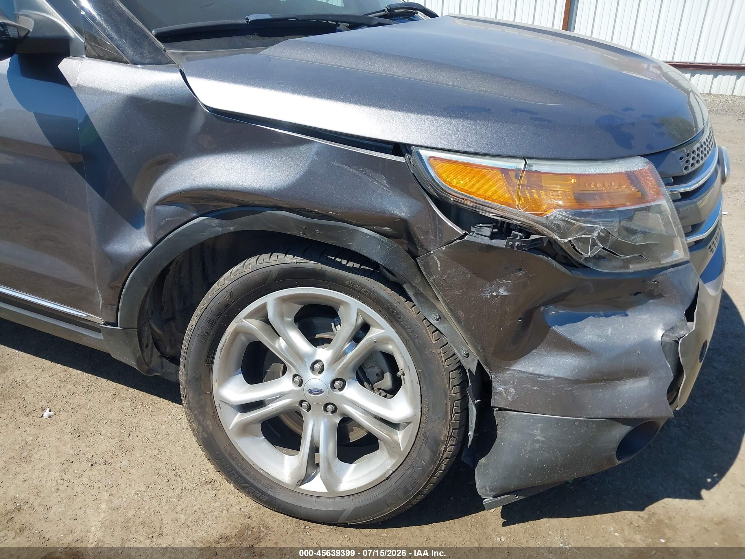 2013 Ford Explorer Limited Gray vin: 1FM5K8F83DGB78408