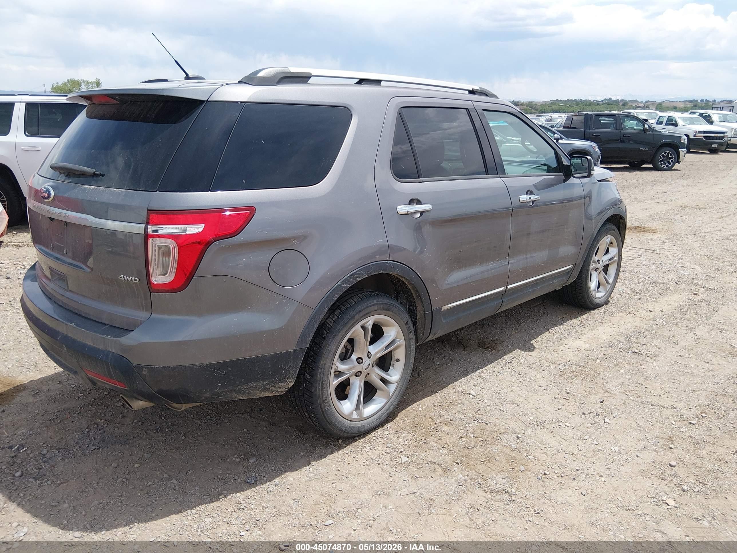 2013 Ford Explorer Limited Gray vin: 1FM5K8F83DGC82543