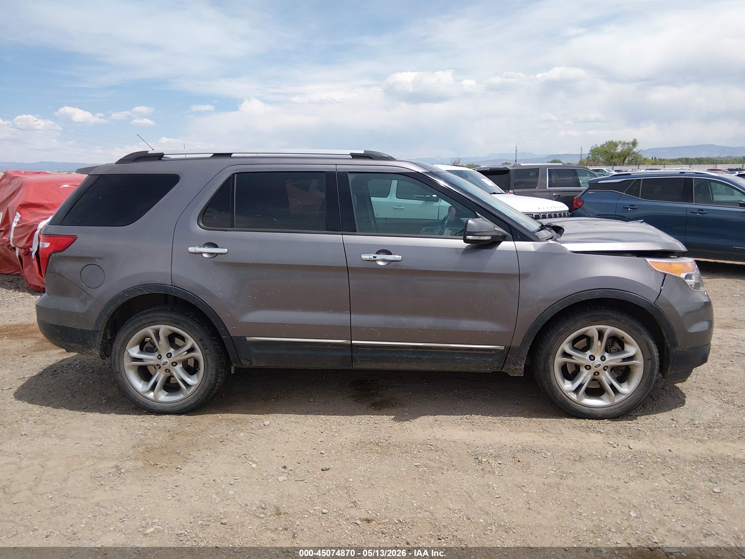 2013 Ford Explorer Limited Gray vin: 1FM5K8F83DGC82543