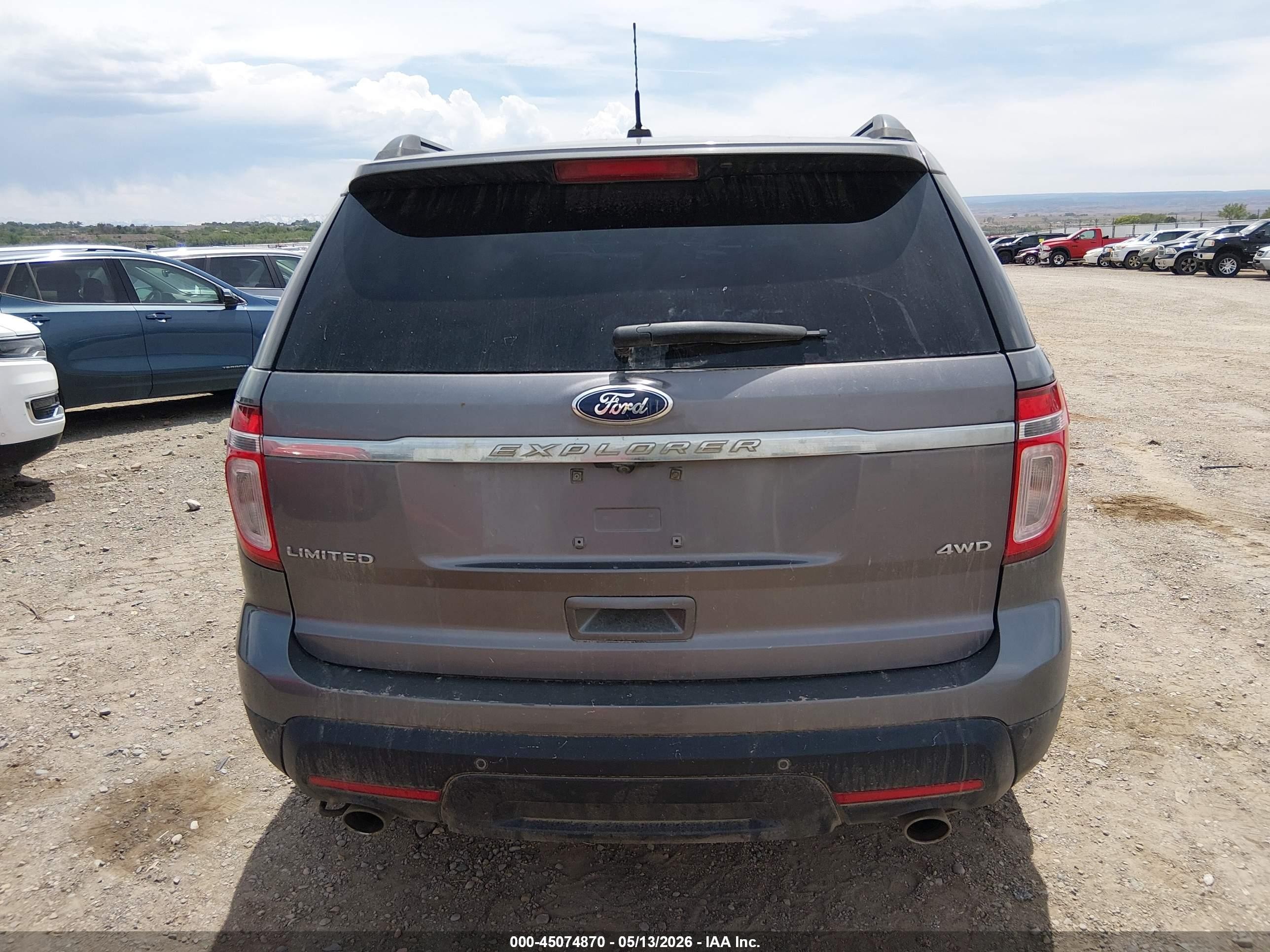 2013 Ford Explorer Limited Gray vin: 1FM5K8F83DGC82543