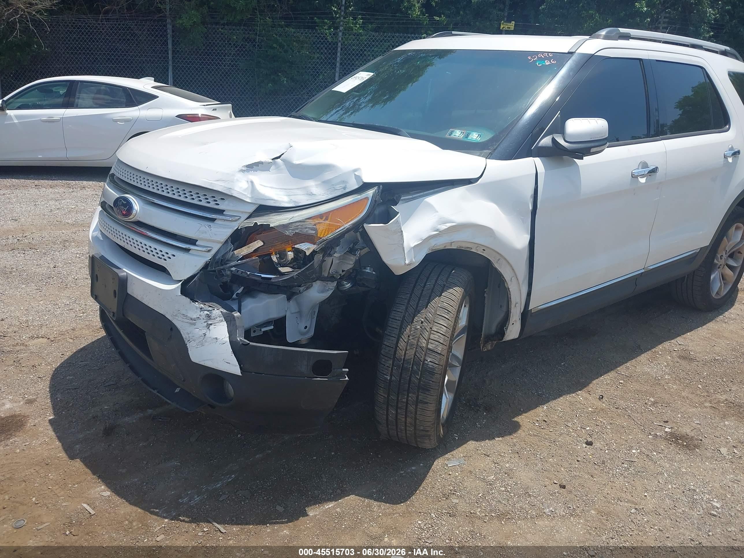 2014 Ford Explorer Limited White vin: 1FM5K8F83EGA01021