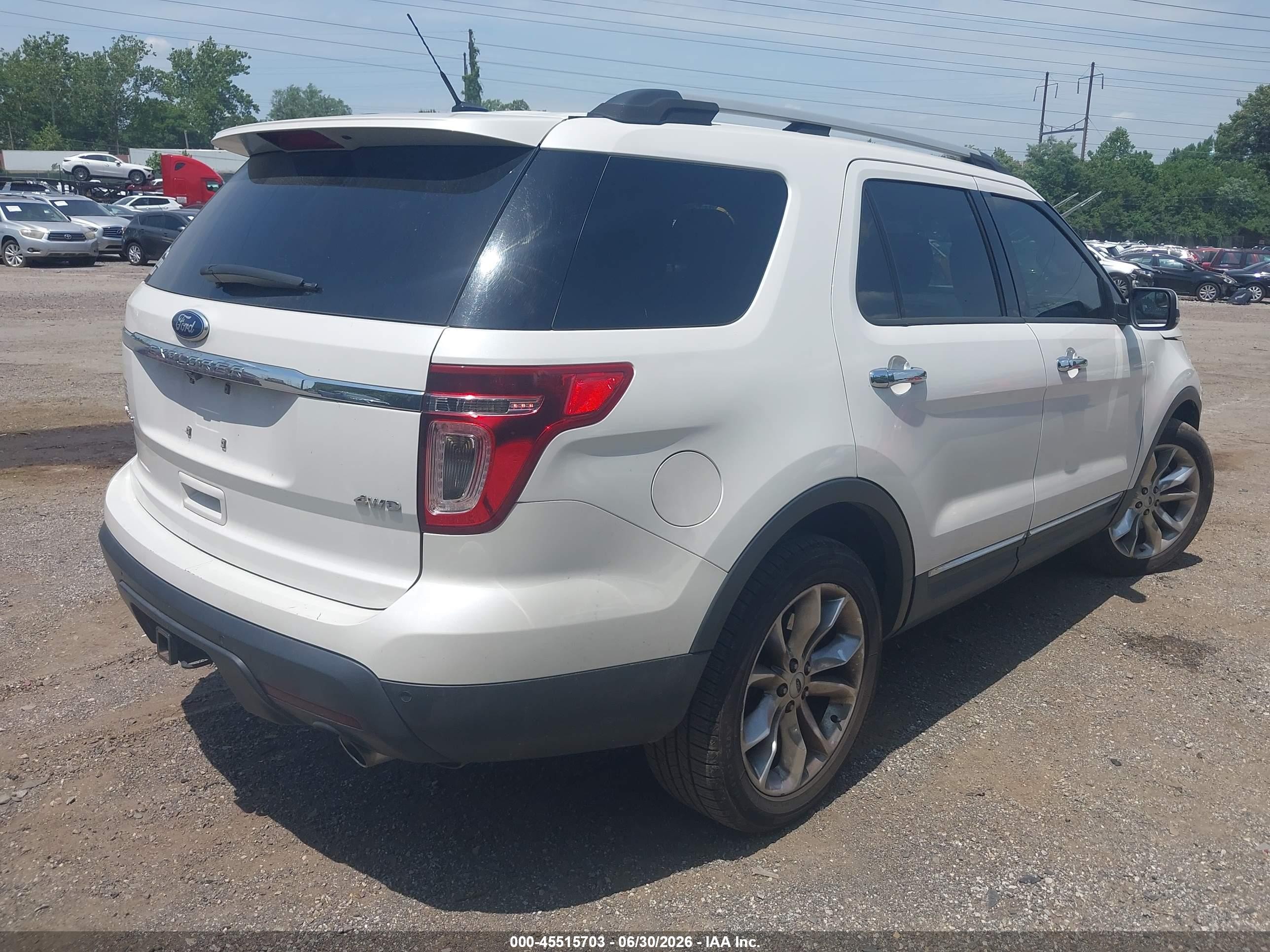 2014 Ford Explorer Limited White vin: 1FM5K8F83EGA01021