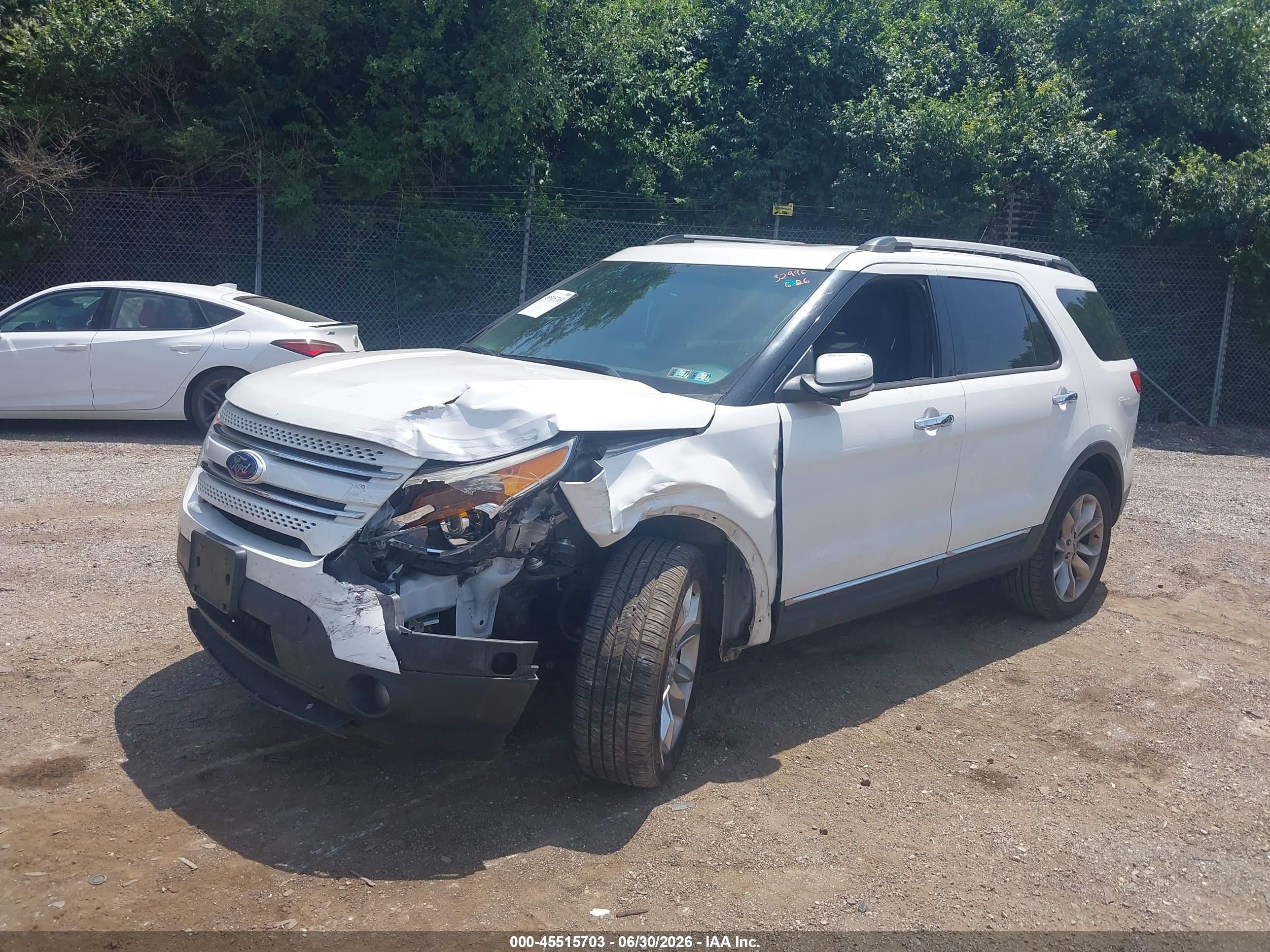 2014 Ford Explorer Limited White vin: 1FM5K8F83EGA01021