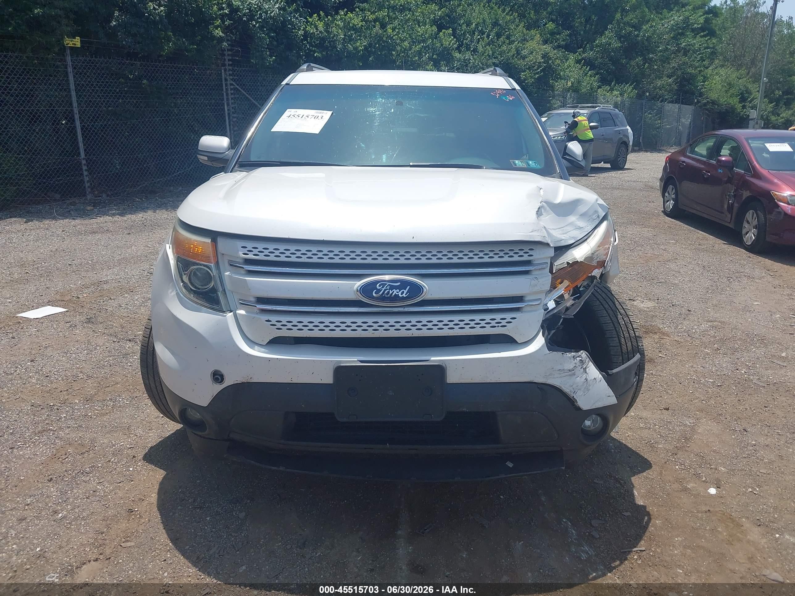 2014 Ford Explorer Limited White vin: 1FM5K8F83EGA01021