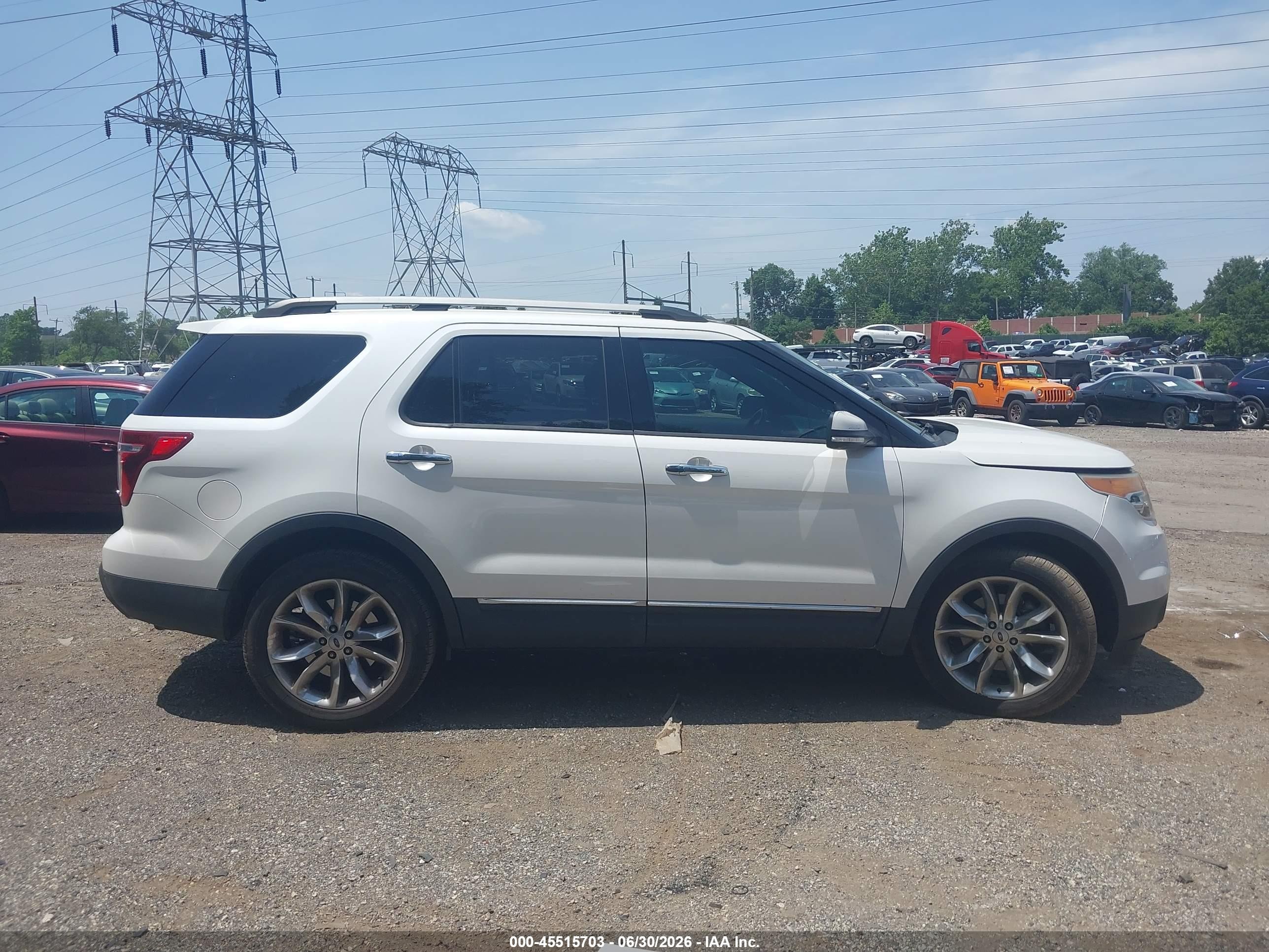 2014 Ford Explorer Limited White vin: 1FM5K8F83EGA01021