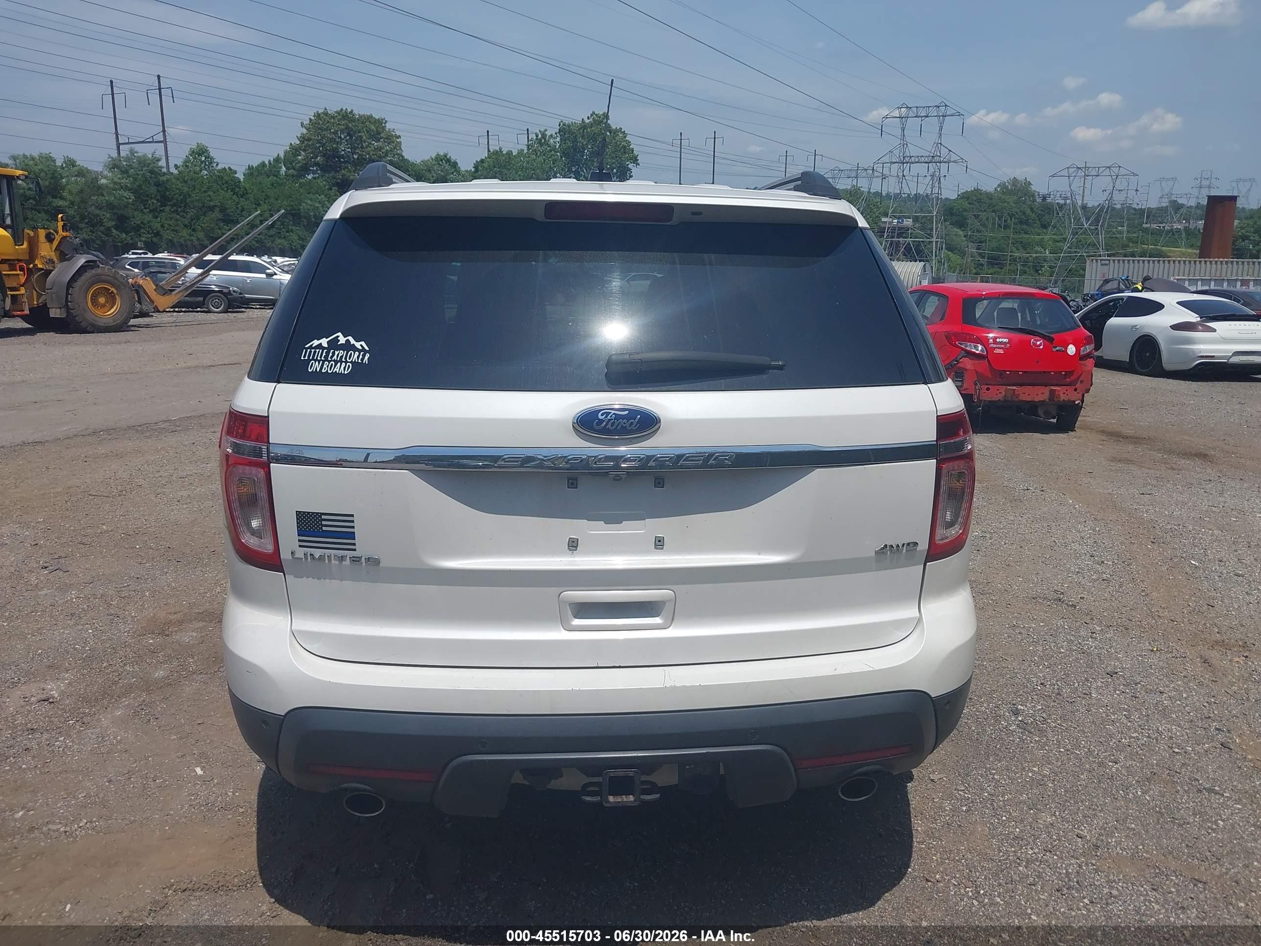 2014 Ford Explorer Limited White vin: 1FM5K8F83EGA01021