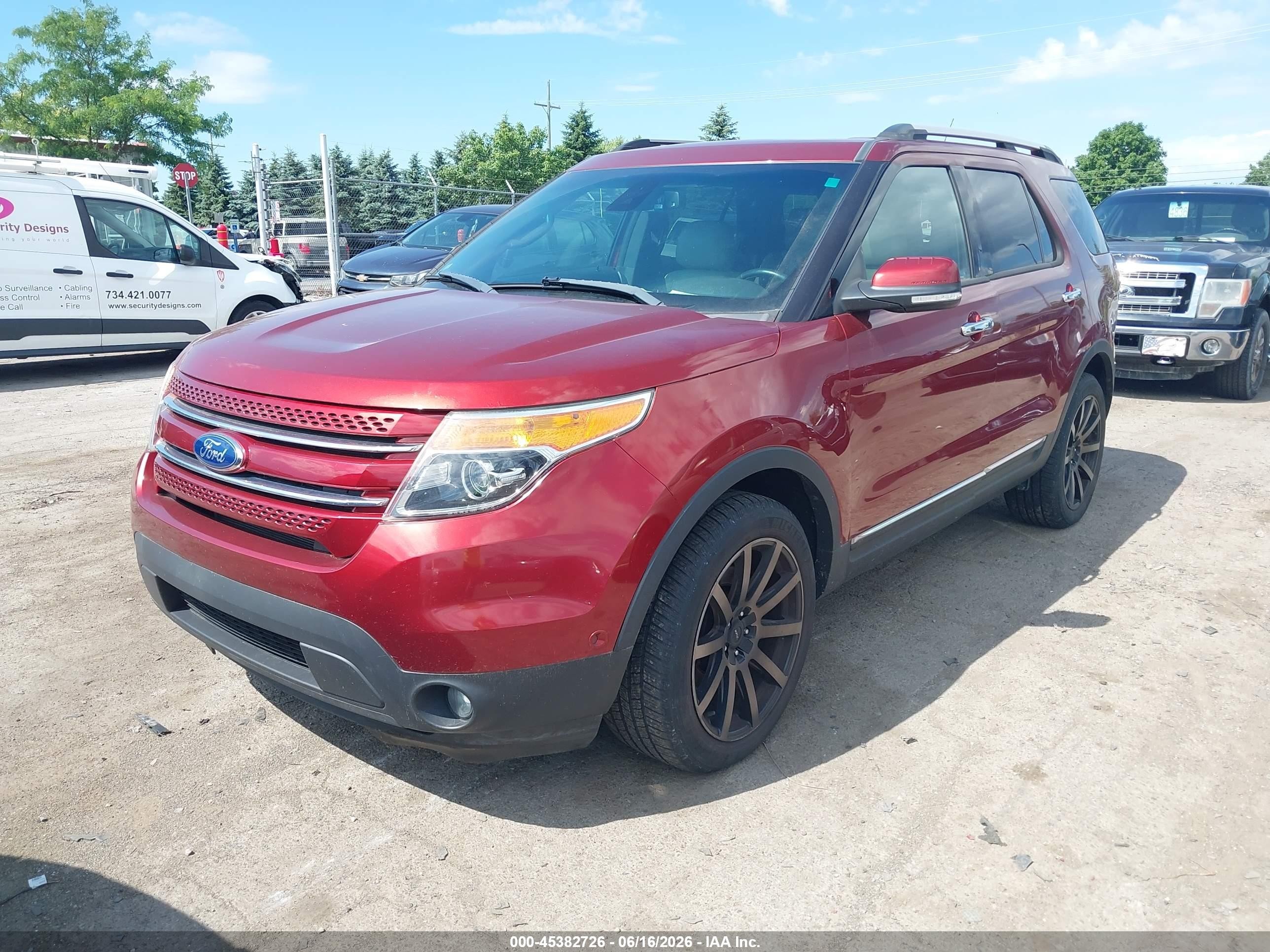 2014 Ford Explorer Limited Red vin: 1FM5K8F83EGA22032
