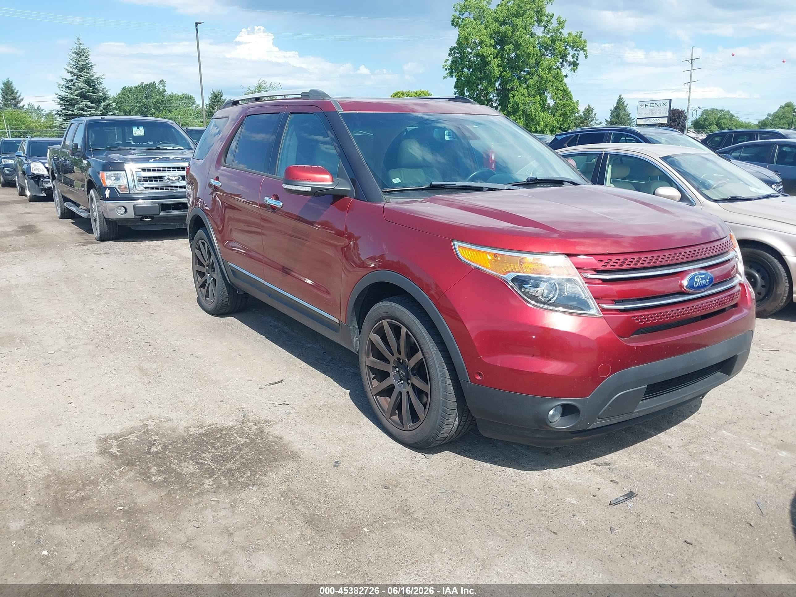 2014 Ford Explorer Limited Red vin: 1FM5K8F83EGA22032