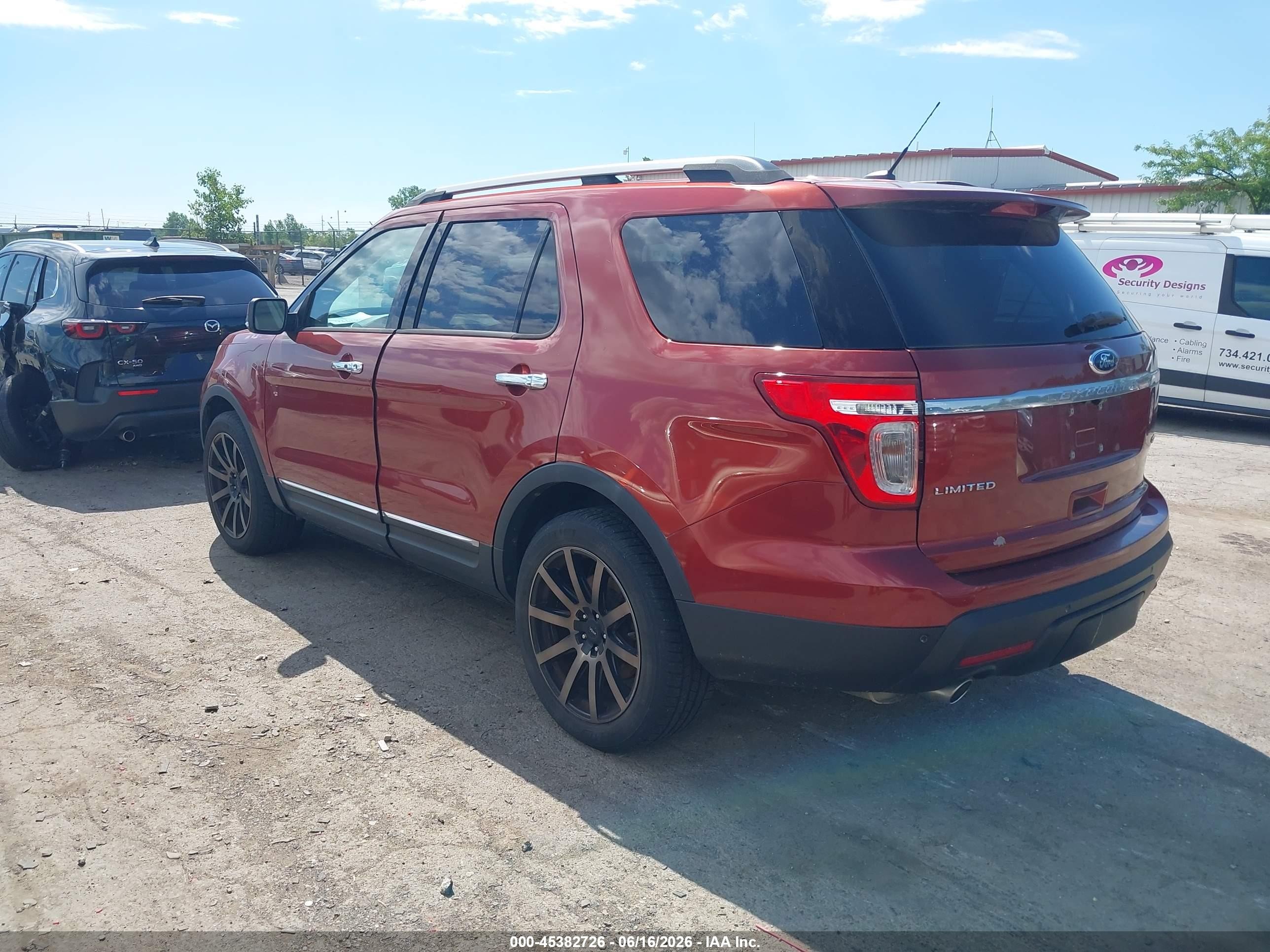 2014 Ford Explorer Limited Red vin: 1FM5K8F83EGA22032
