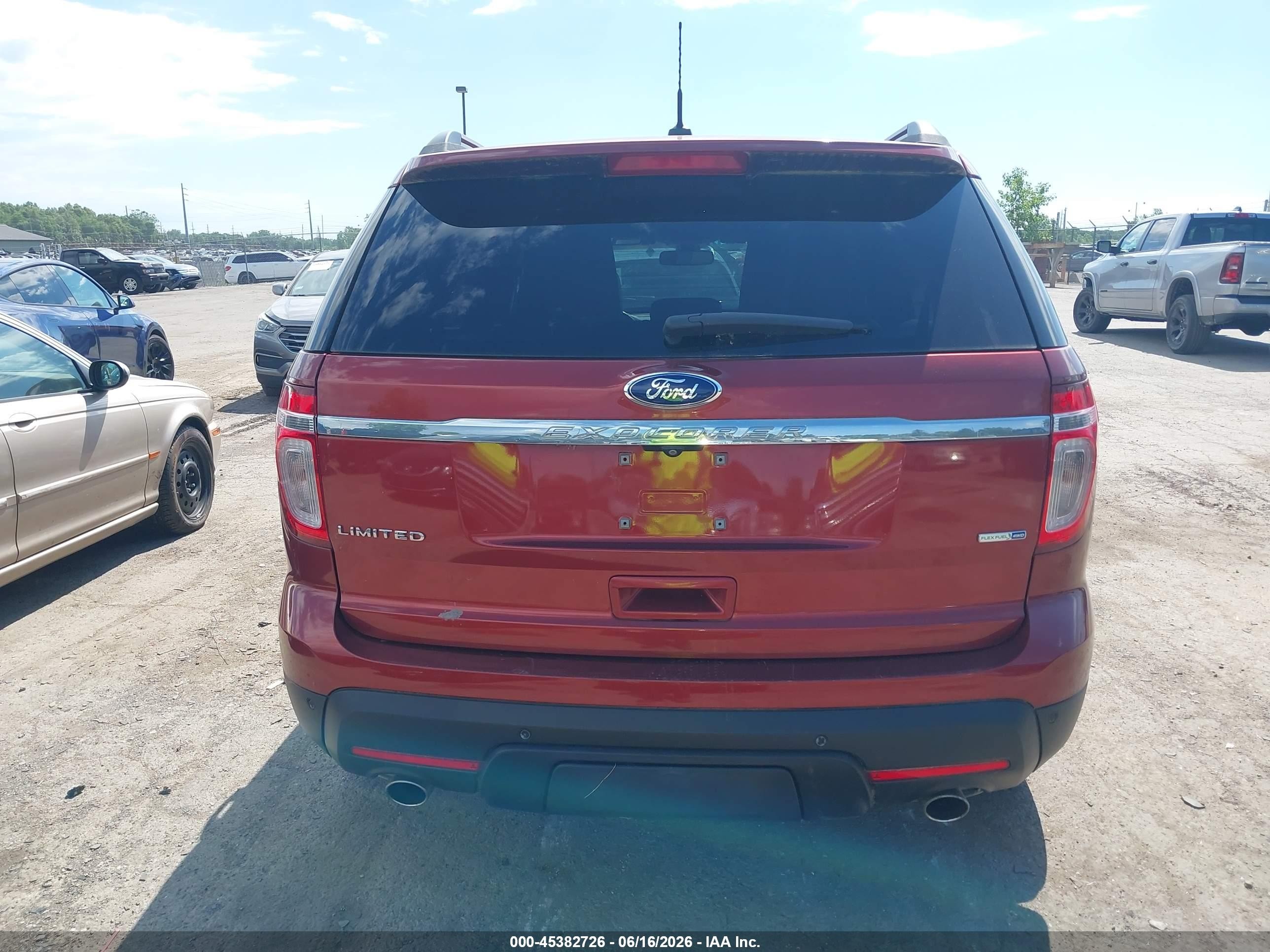 2014 Ford Explorer Limited Red vin: 1FM5K8F83EGA22032