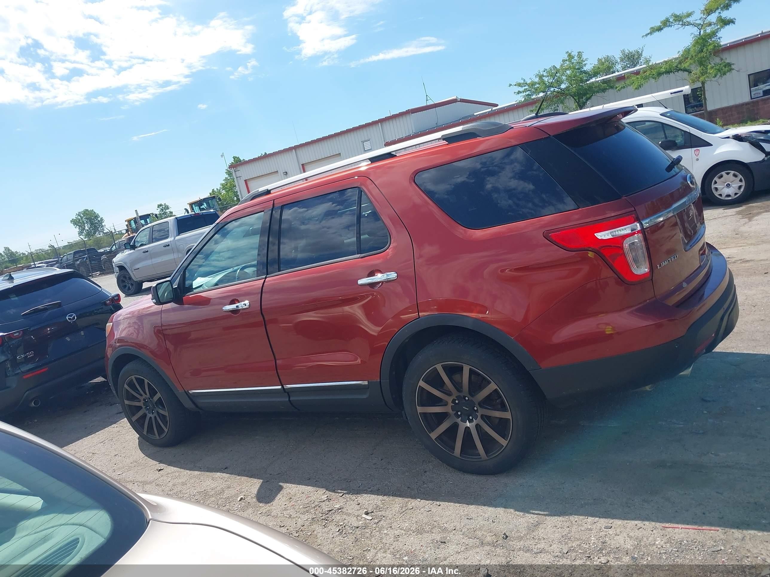 2014 Ford Explorer Limited Red vin: 1FM5K8F83EGA22032