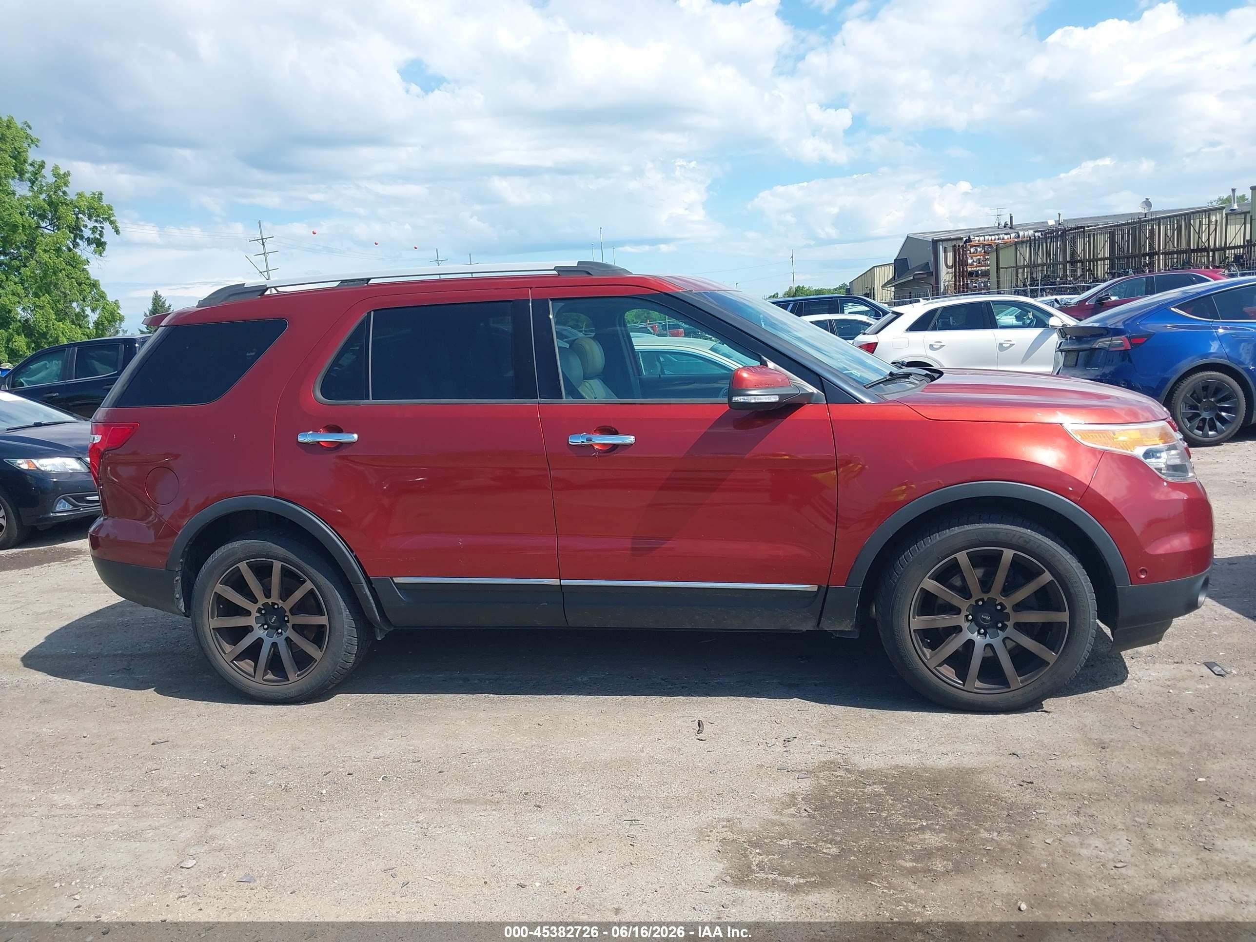 2014 Ford Explorer Limited Red vin: 1FM5K8F83EGA22032