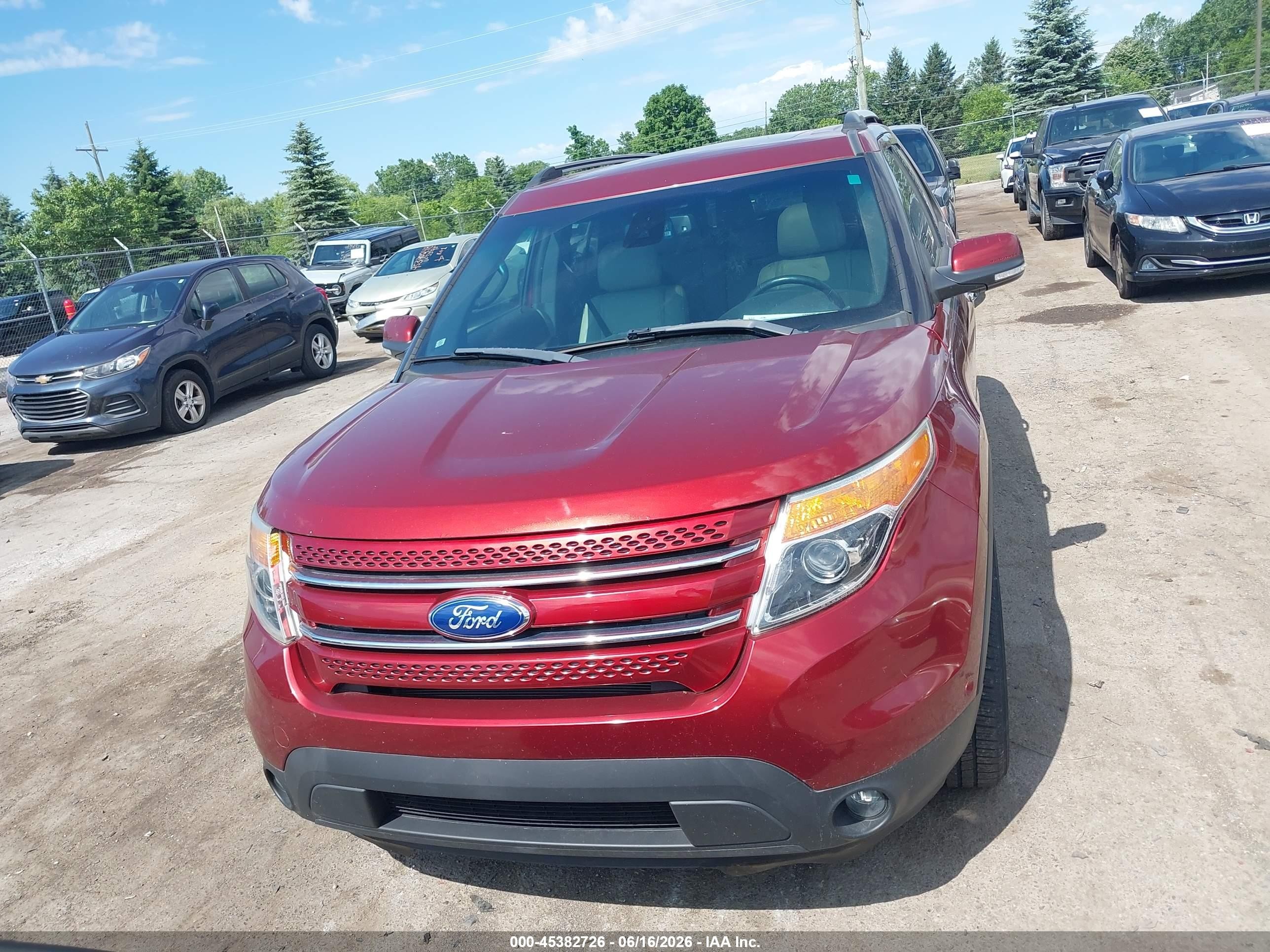 2014 Ford Explorer Limited Red vin: 1FM5K8F83EGA22032
