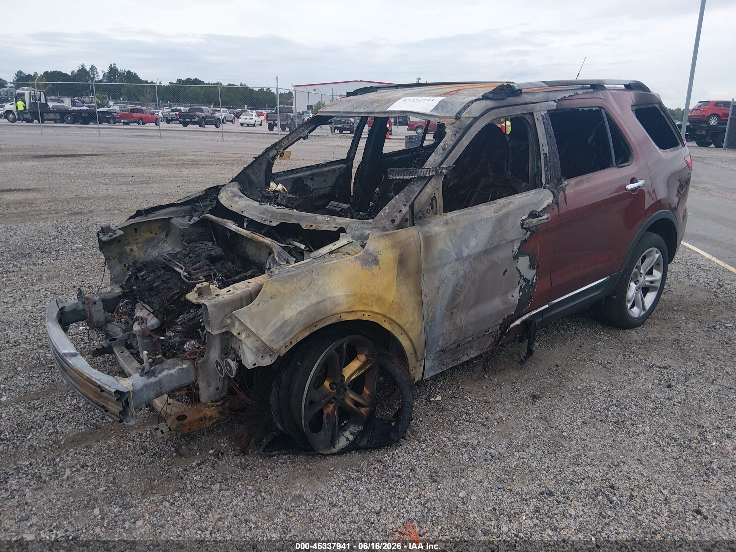 2014 Ford Explorer Limited Red vin: 1FM5K8F83EGA86202