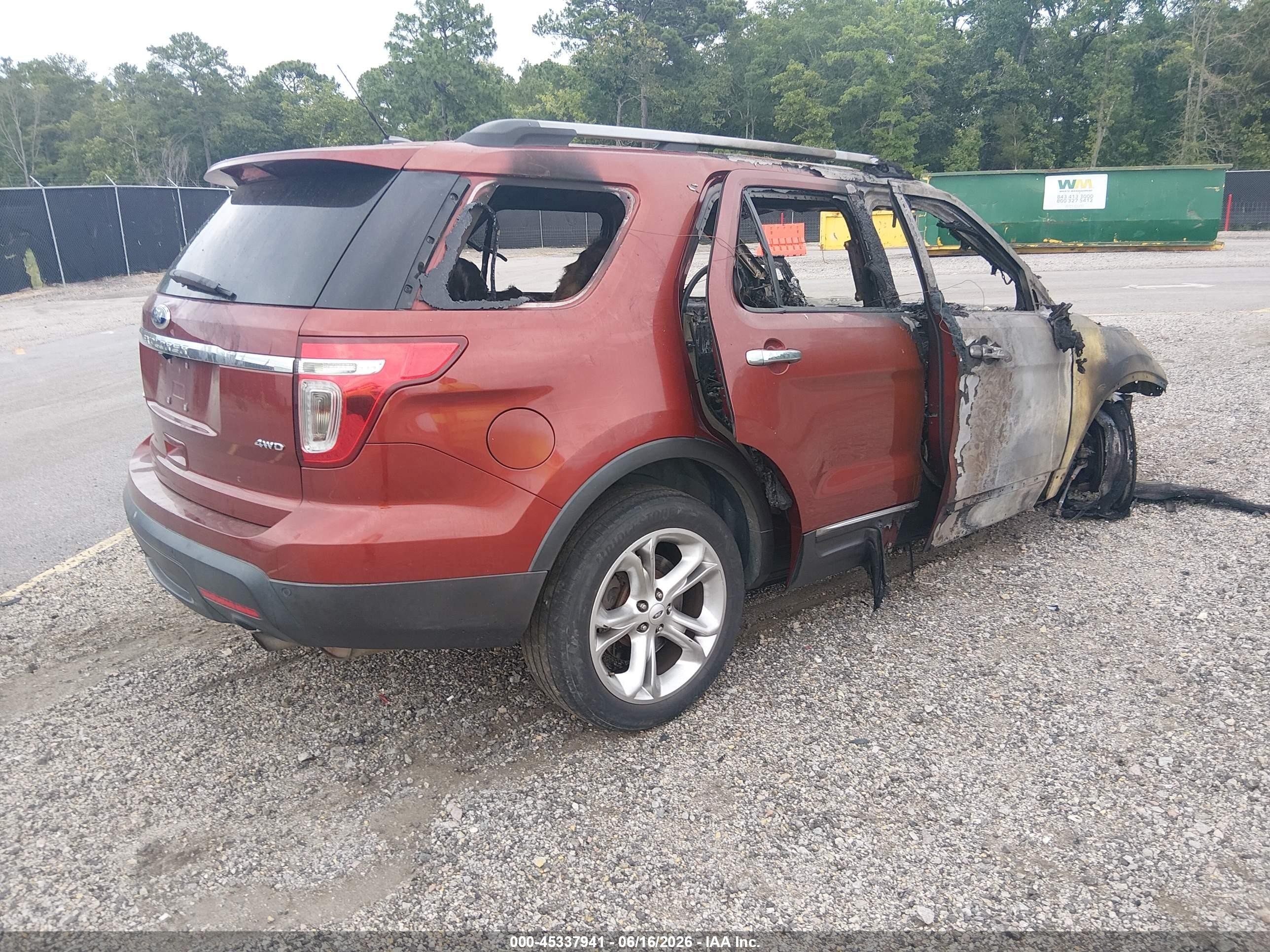 2014 Ford Explorer Limited Red vin: 1FM5K8F83EGA86202