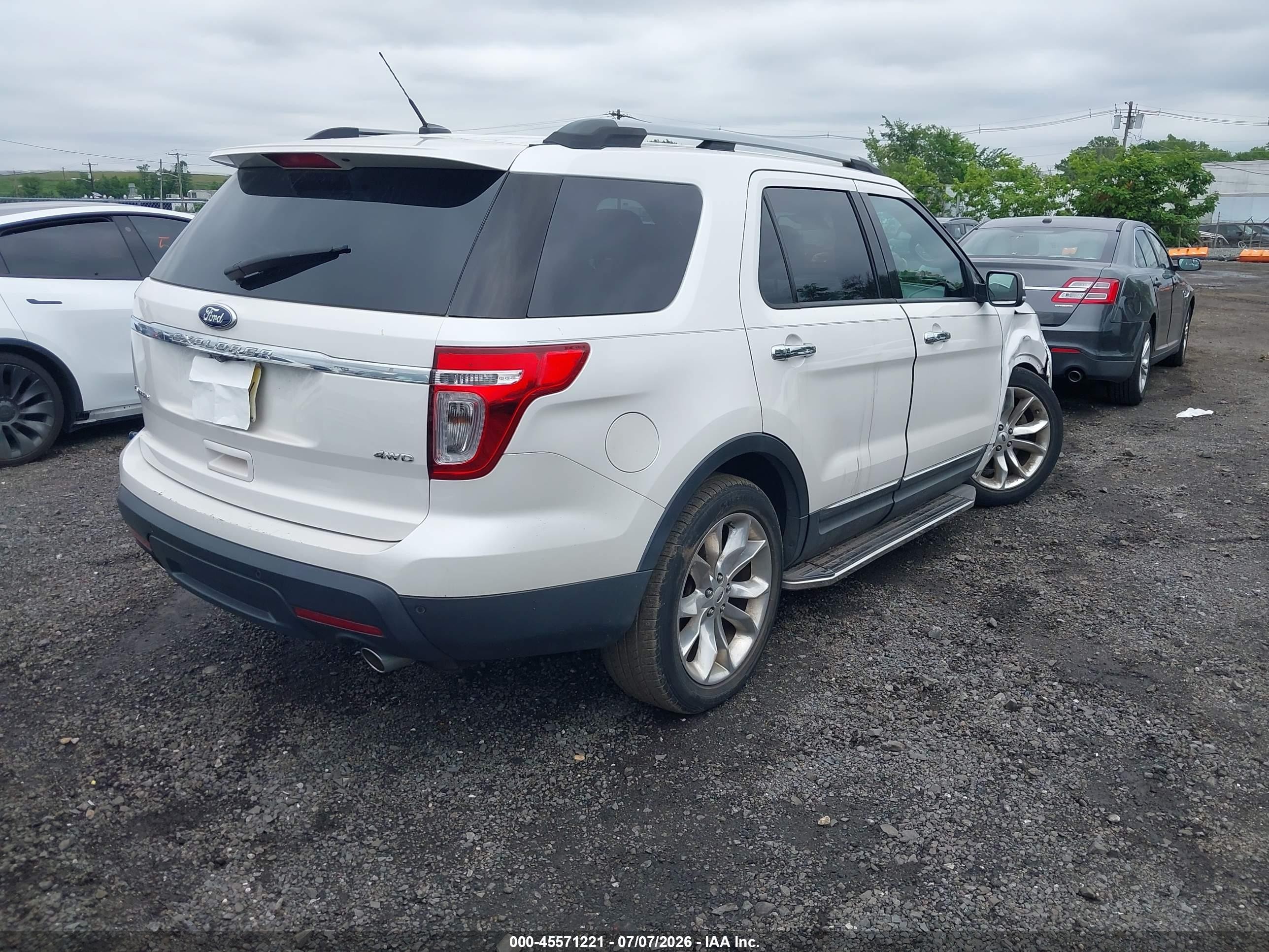 2015 Ford Explorer Limited White vin: 1FM5K8F83FGA00811