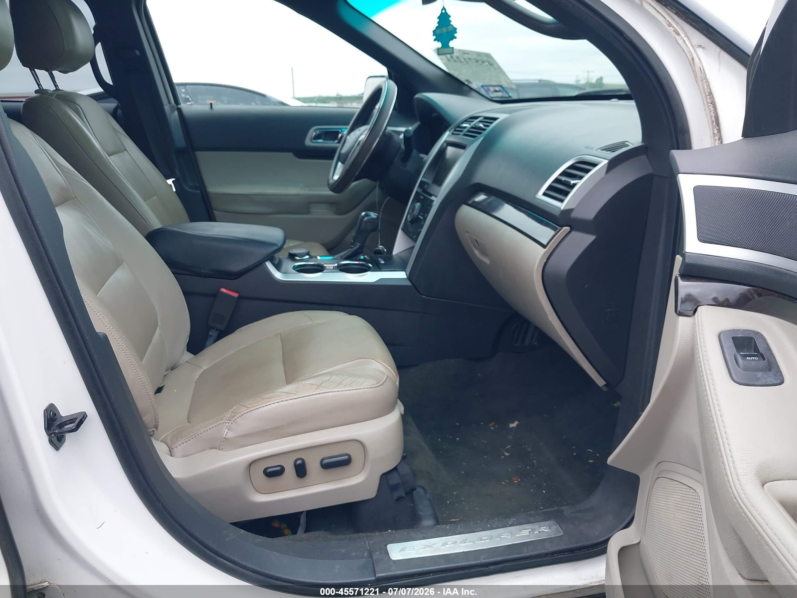 2015 Ford Explorer Limited White vin: 1FM5K8F83FGA00811