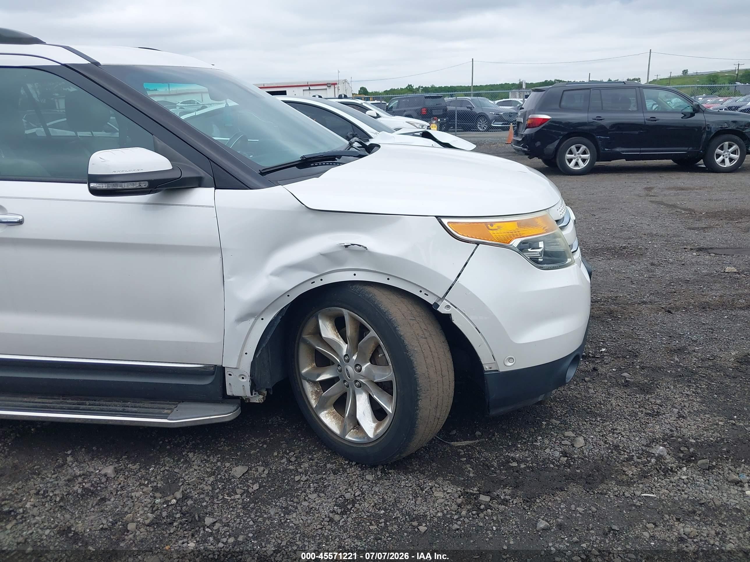 2015 Ford Explorer Limited White vin: 1FM5K8F83FGA00811