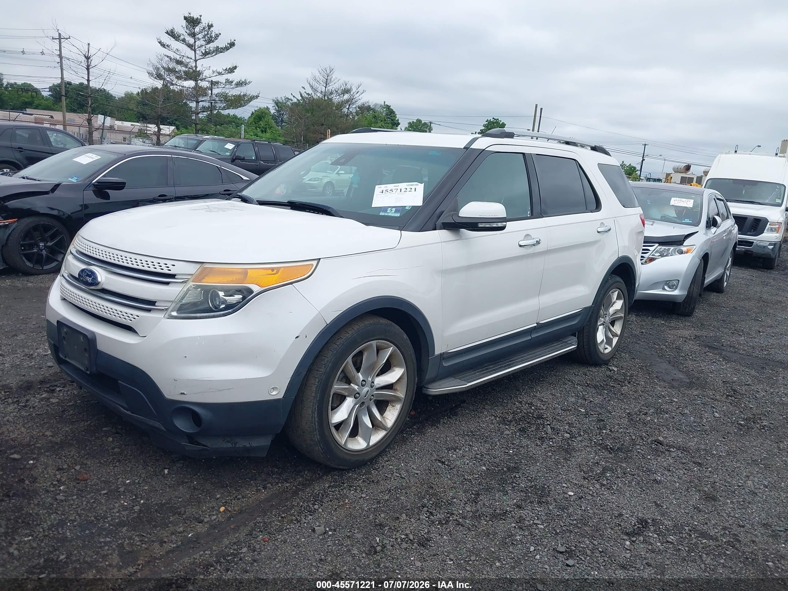 2015 Ford Explorer Limited White vin: 1FM5K8F83FGA00811