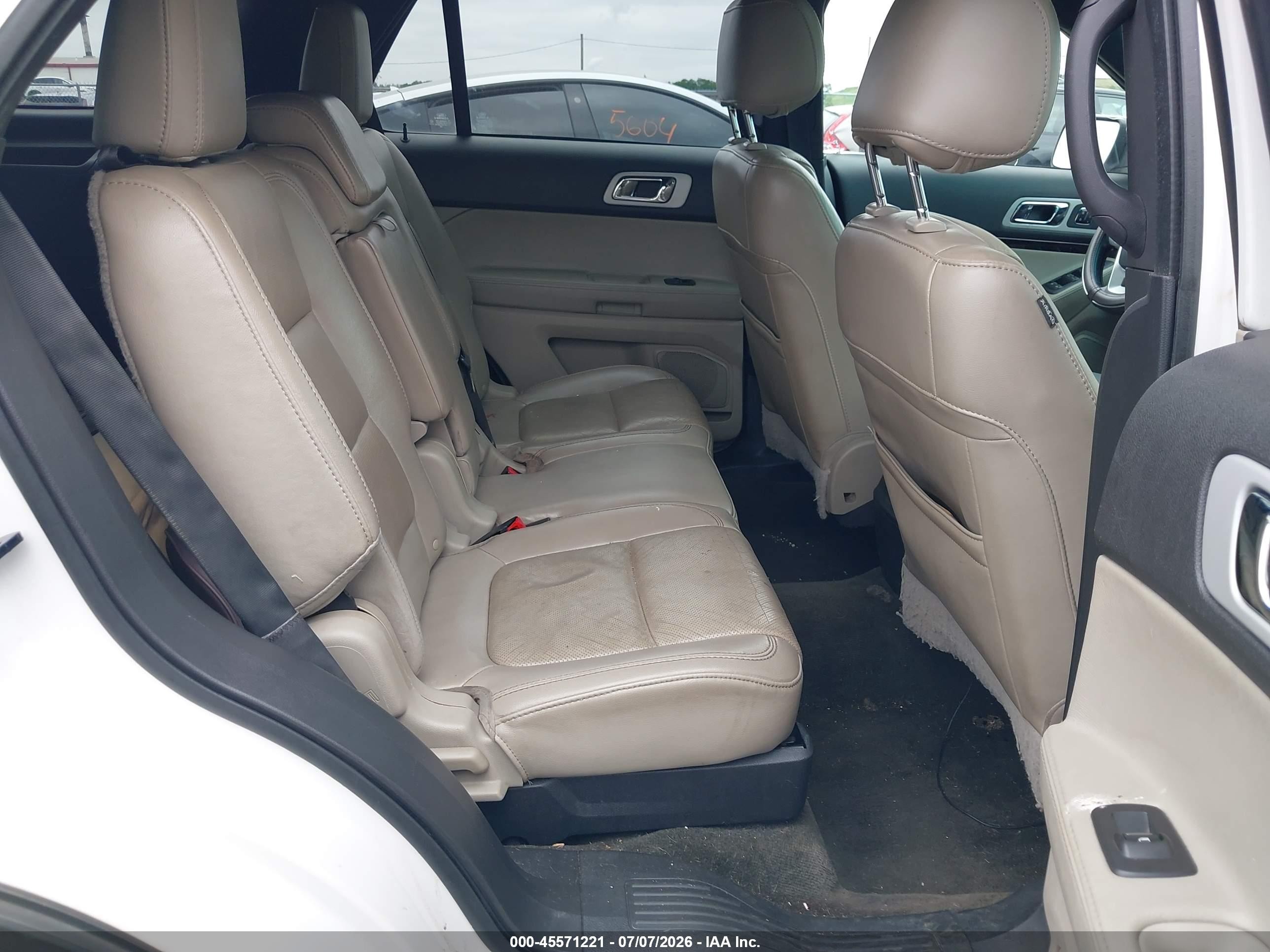 2015 Ford Explorer Limited White vin: 1FM5K8F83FGA00811