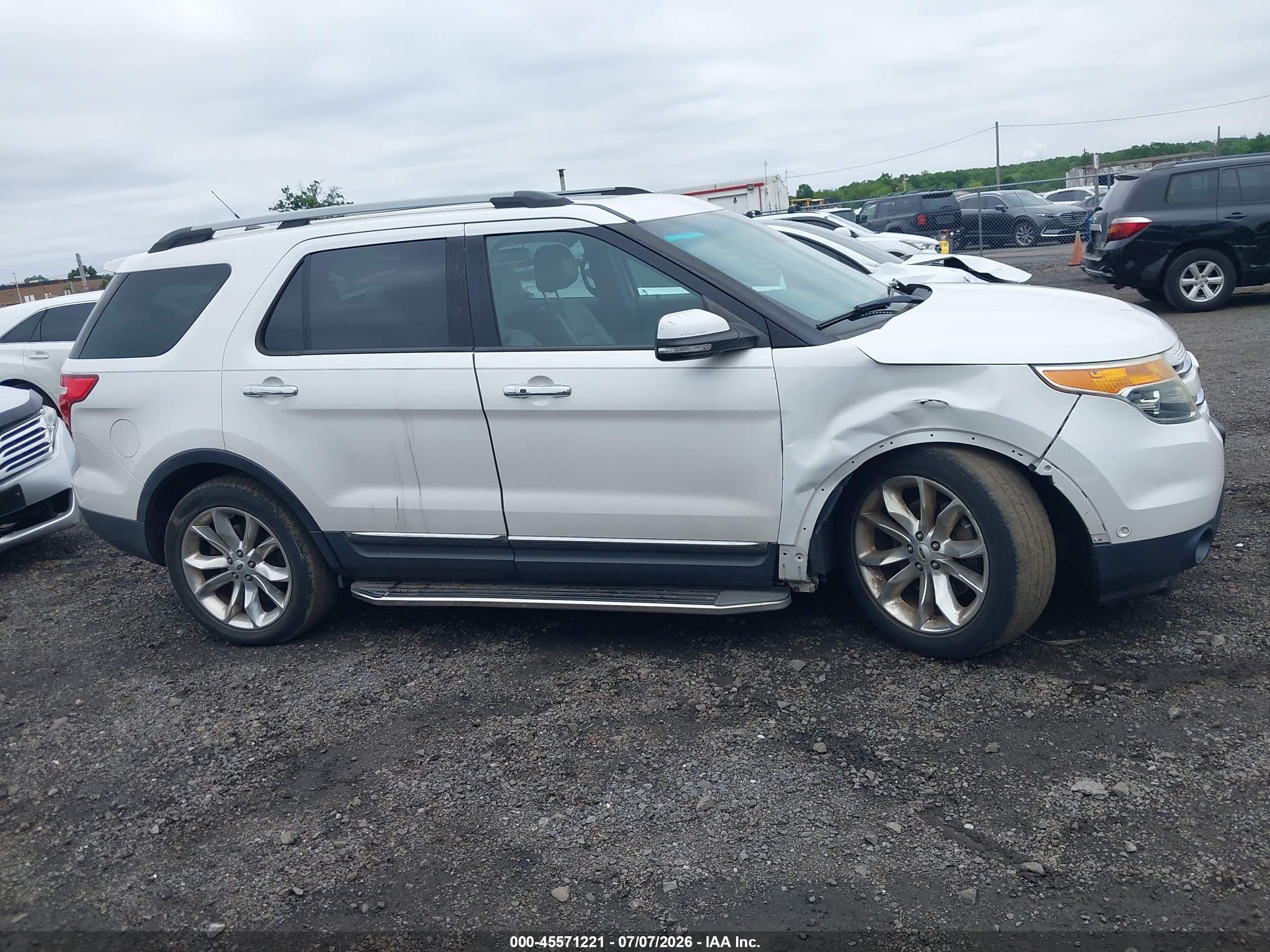 2015 Ford Explorer Limited White vin: 1FM5K8F83FGA00811