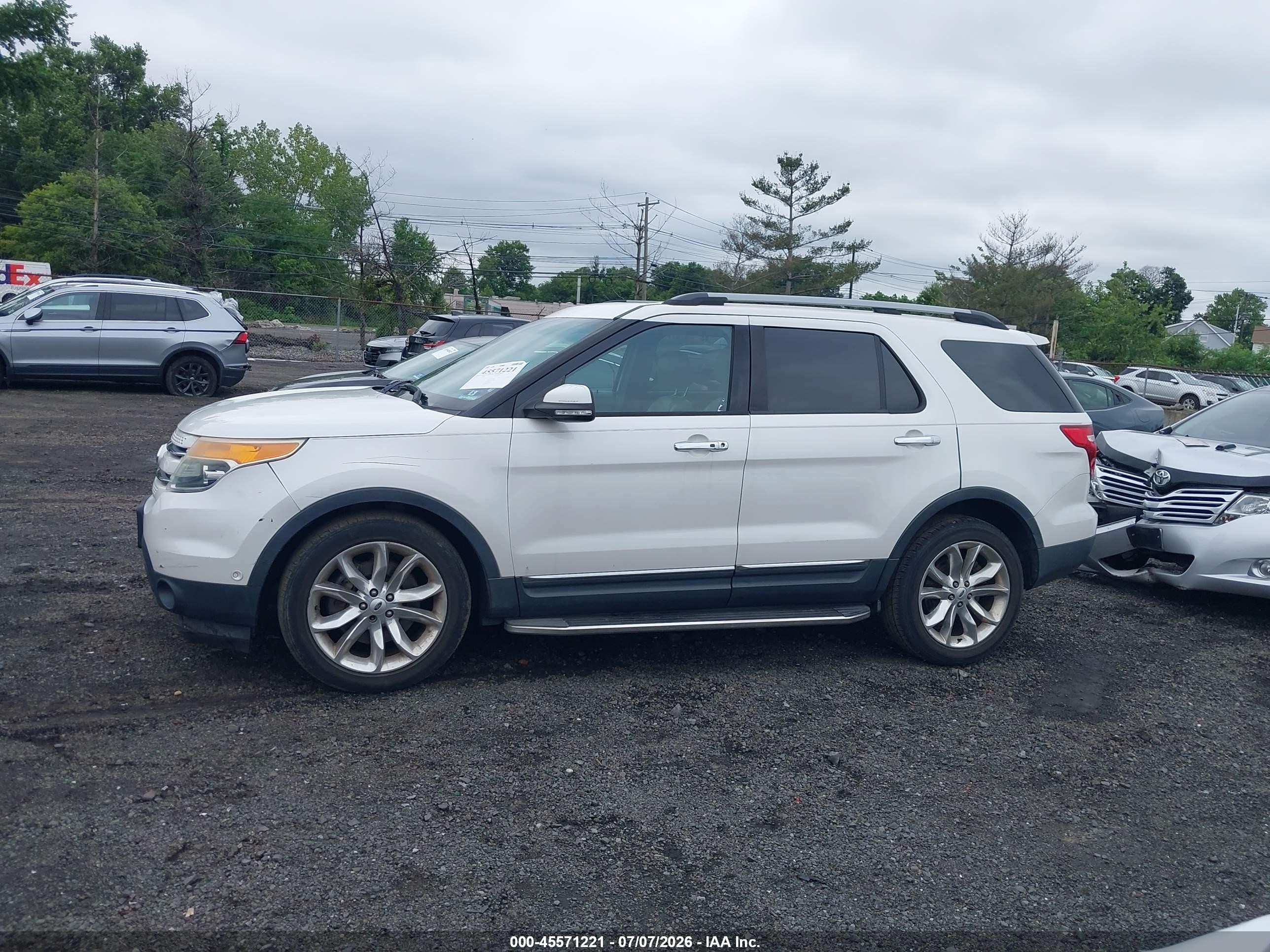2015 Ford Explorer Limited White vin: 1FM5K8F83FGA00811