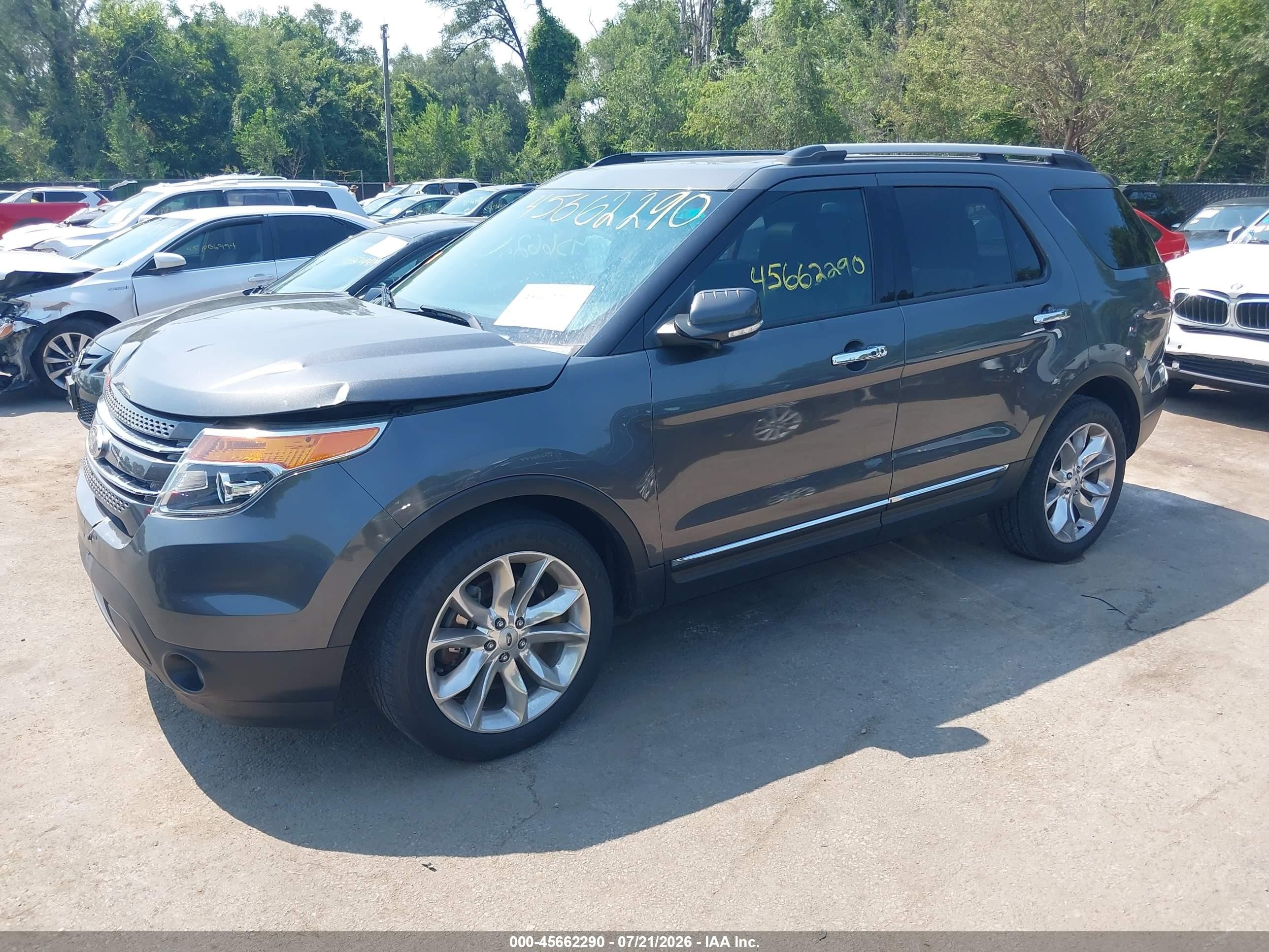 2015 Ford Explorer Limited Gray vin: 1FM5K8F83FGB31155
