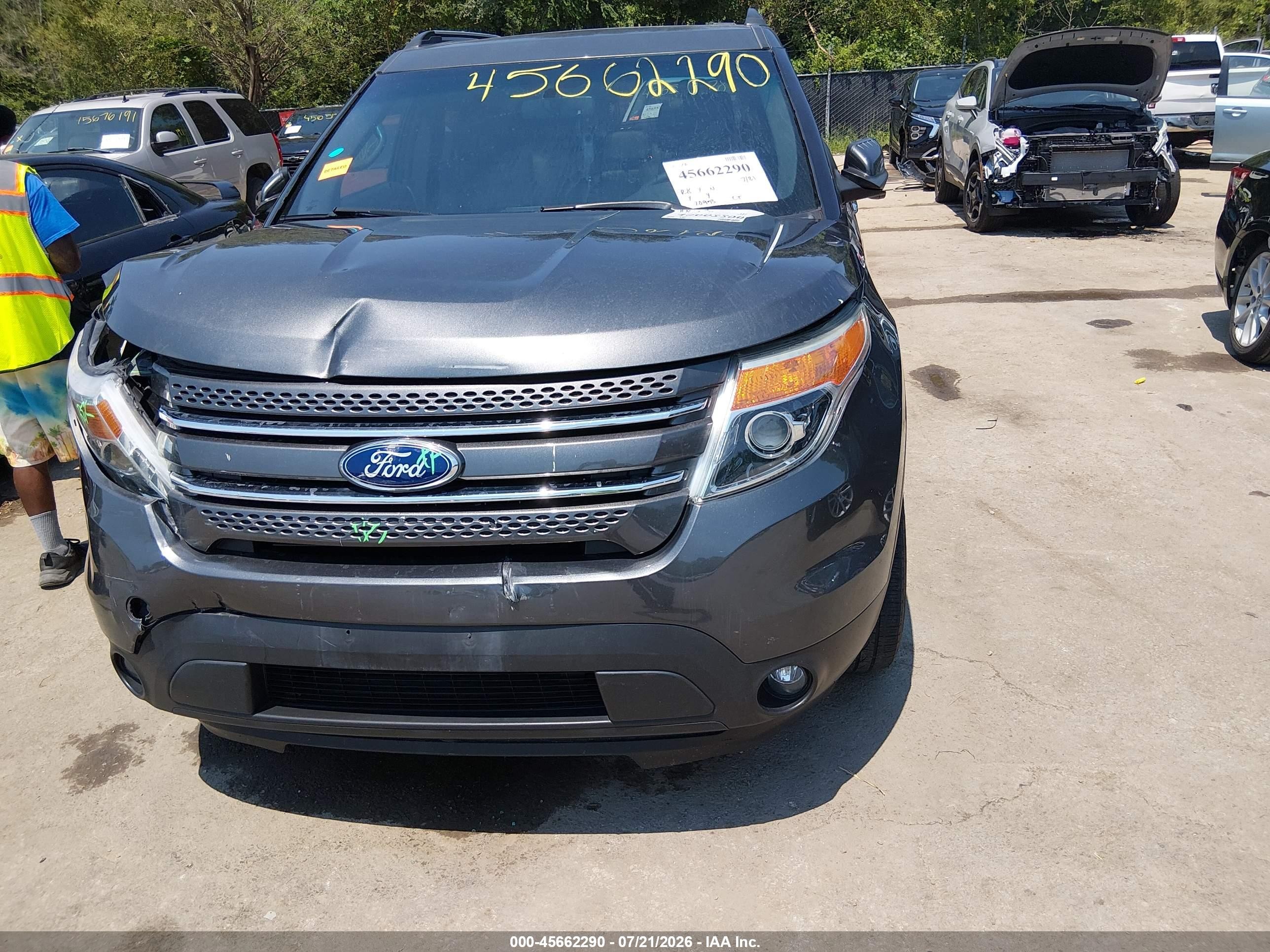 2015 Ford Explorer Limited Gray vin: 1FM5K8F83FGB31155